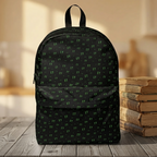 IT Neon Green Black Patterned Backpack