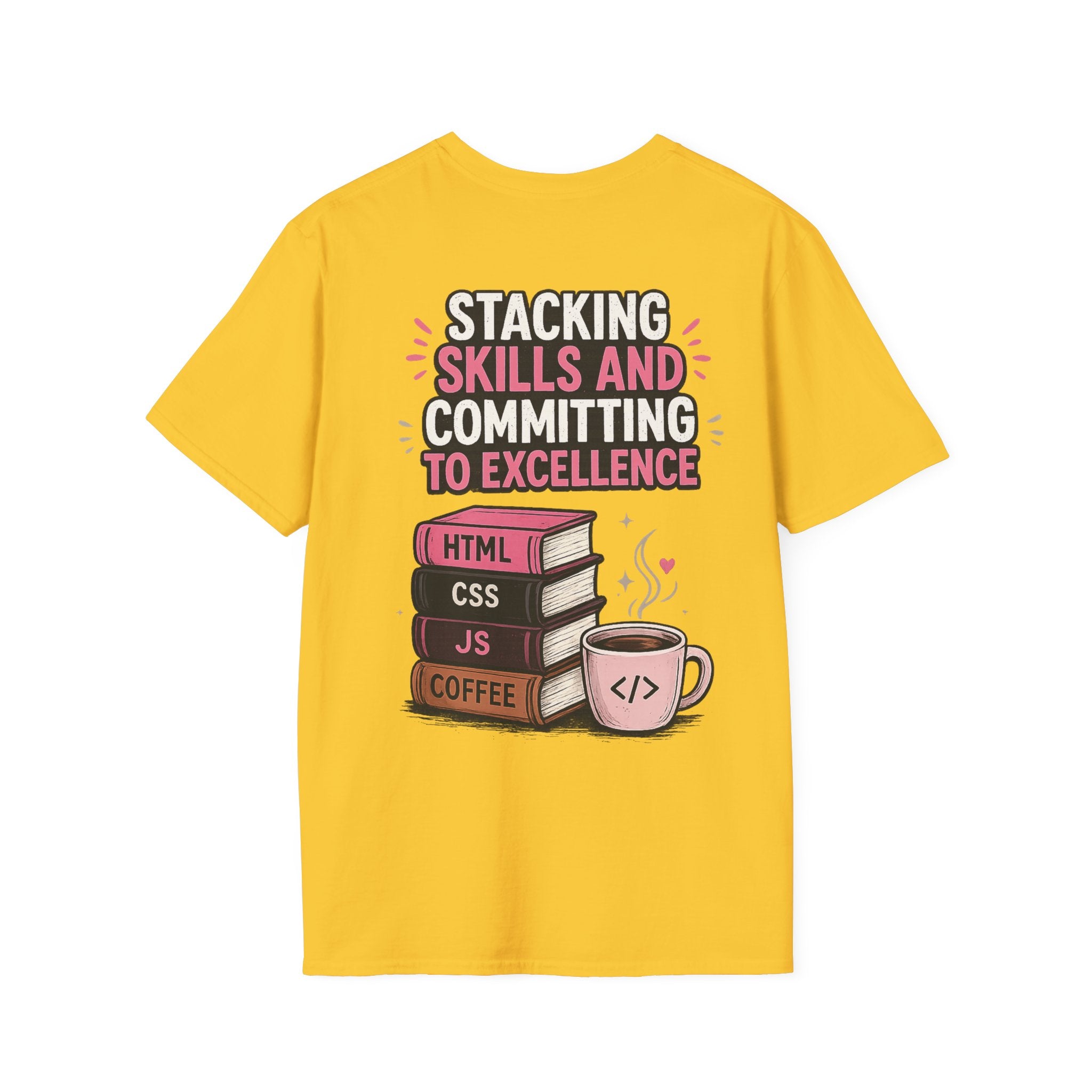 Stacking Stills and Committing to Excellence Unisex Softstyle T-Shirt