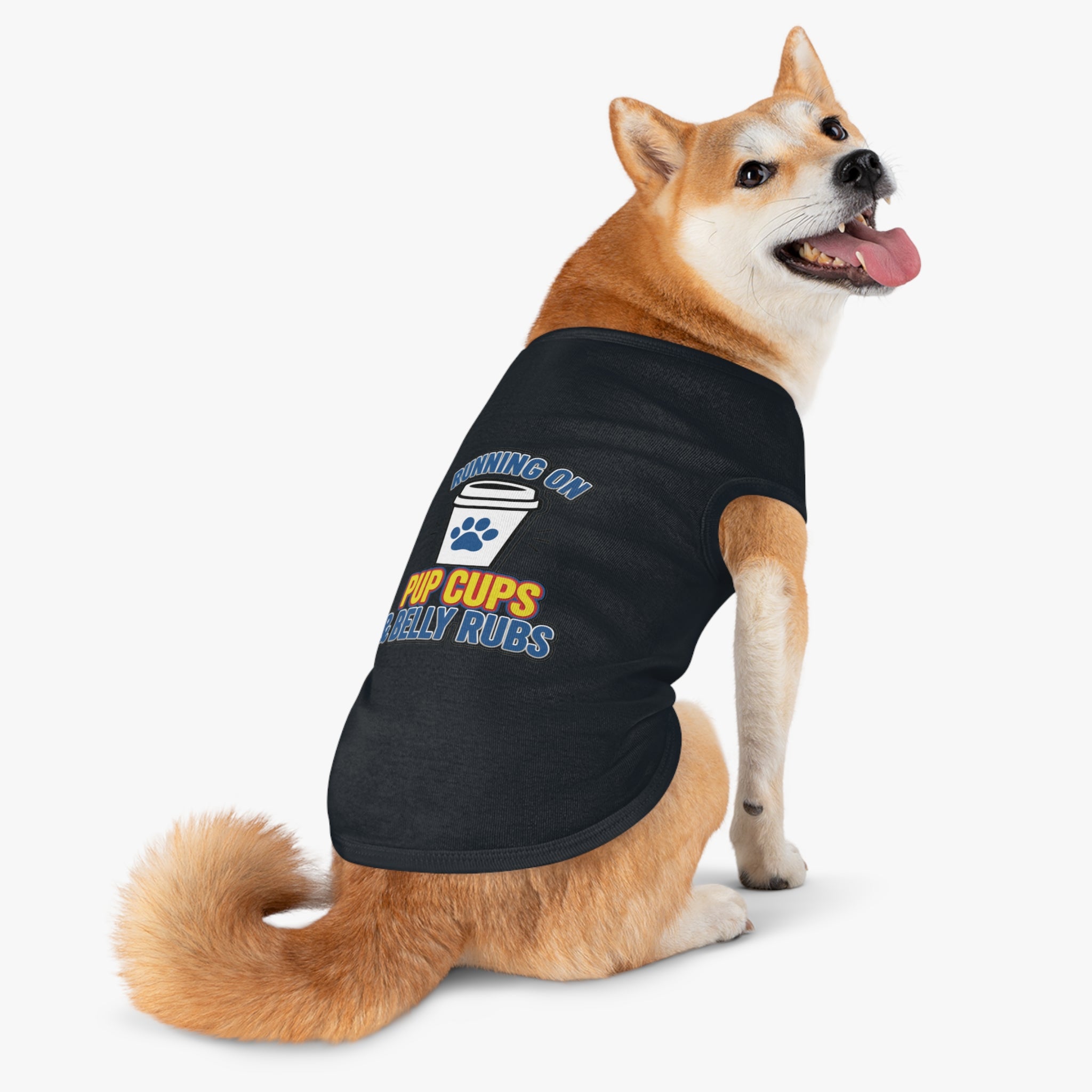 Running on Pup Cups & Belly Rubs Dog Tank Top