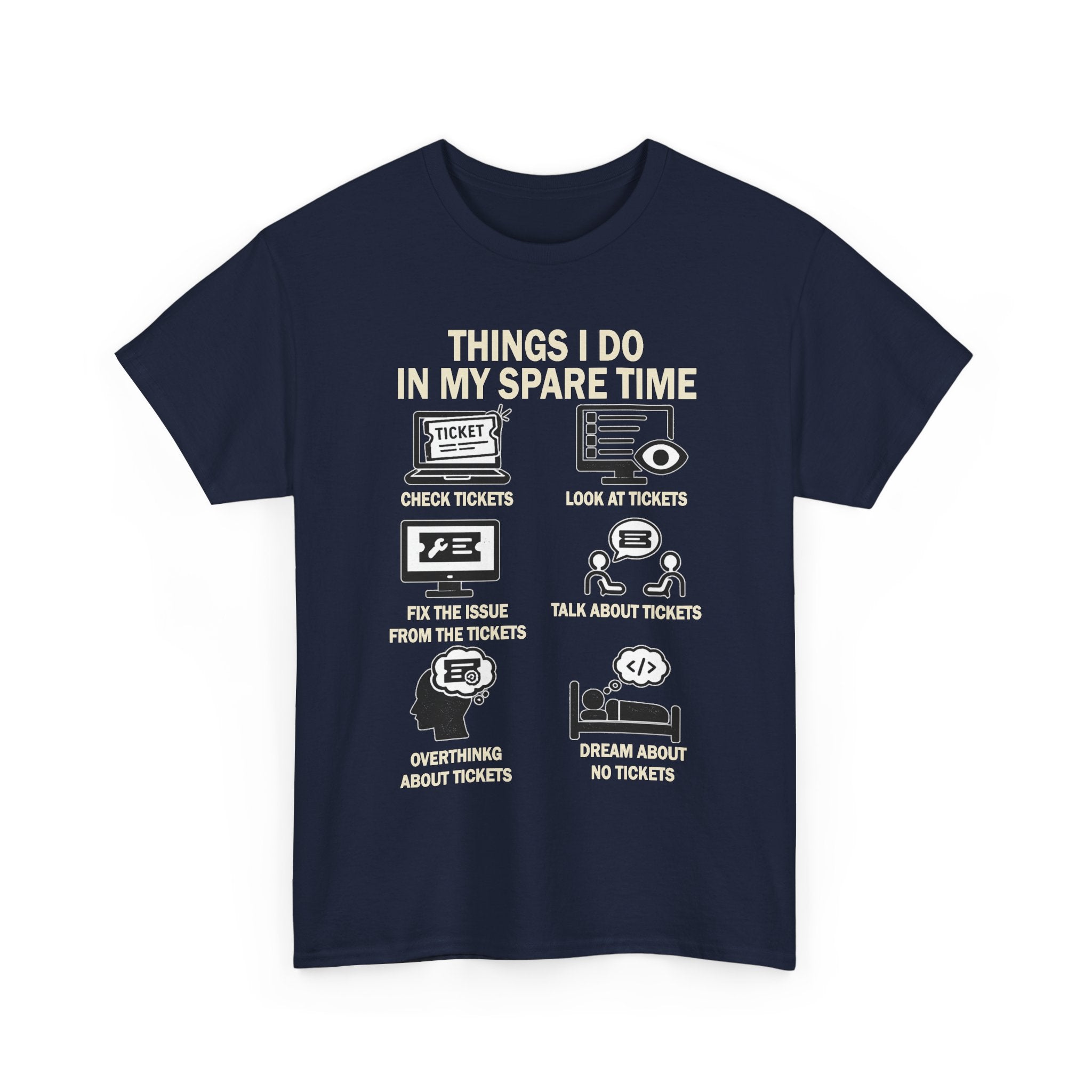 Things I Do In My Spare Time Ticket Obsessed Unisex Heavy Cotton T-Shirt