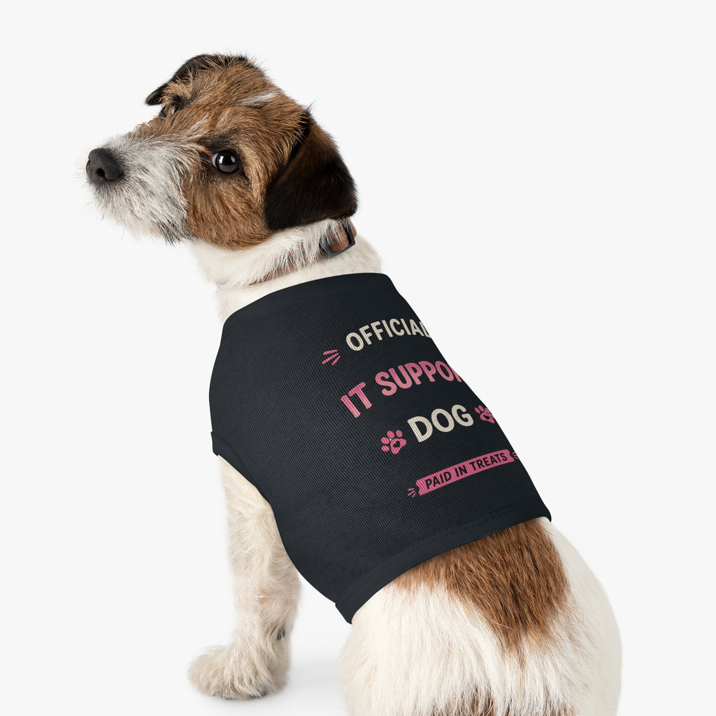Official IT Support Dog: Paid in Treats Pet Tank Top - Cute Techie Dog Tee