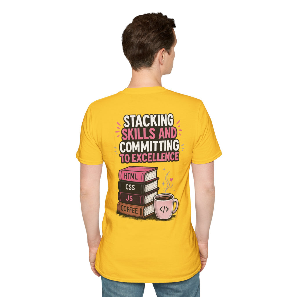 Stacking Stills and Committing to Excellence Unisex Softstyle T-Shirt