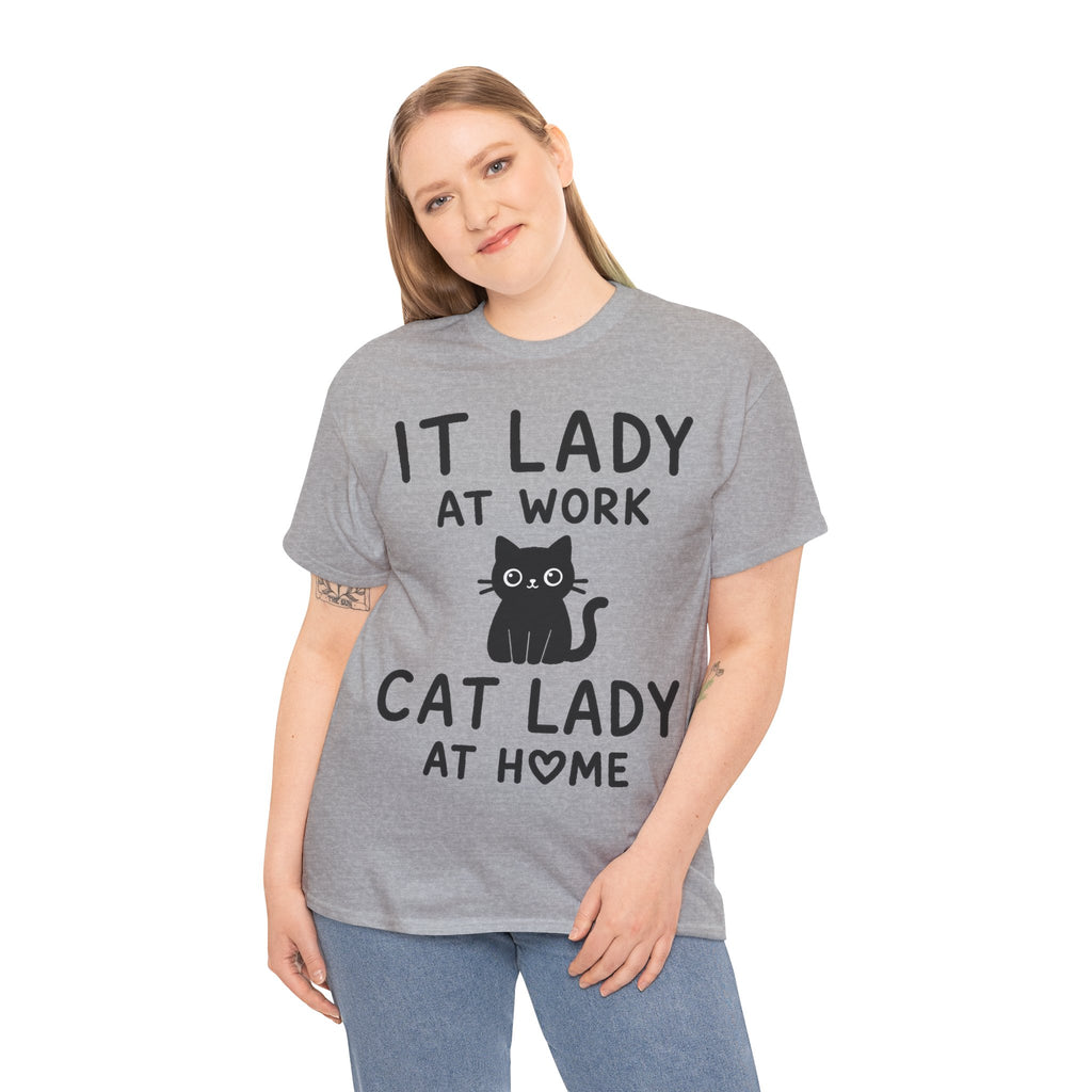 IT Lady at Work / Cat Lady at Home Softstyle T-Shirt