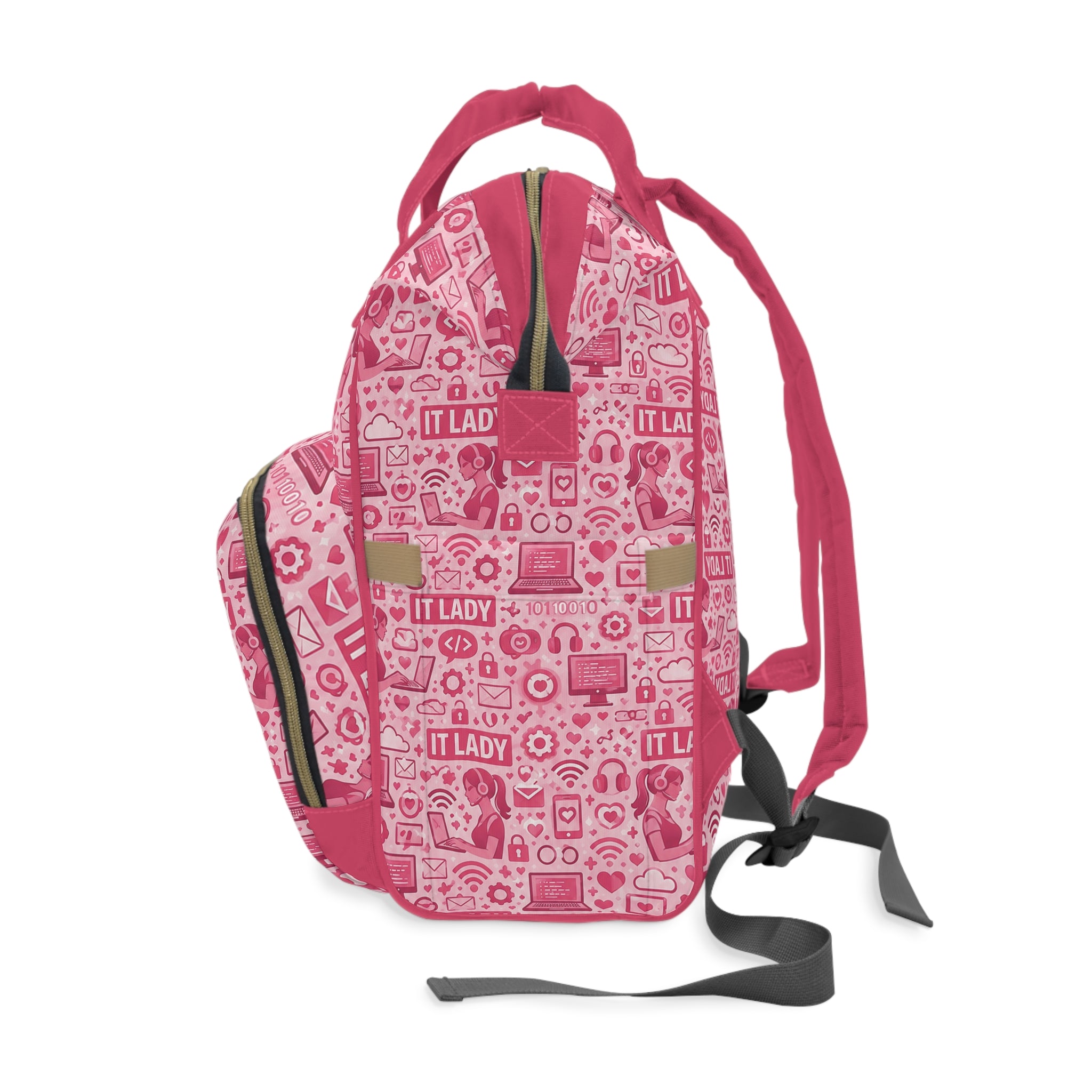 Pink 'IT LADY' Multifunctional Travel Backpack