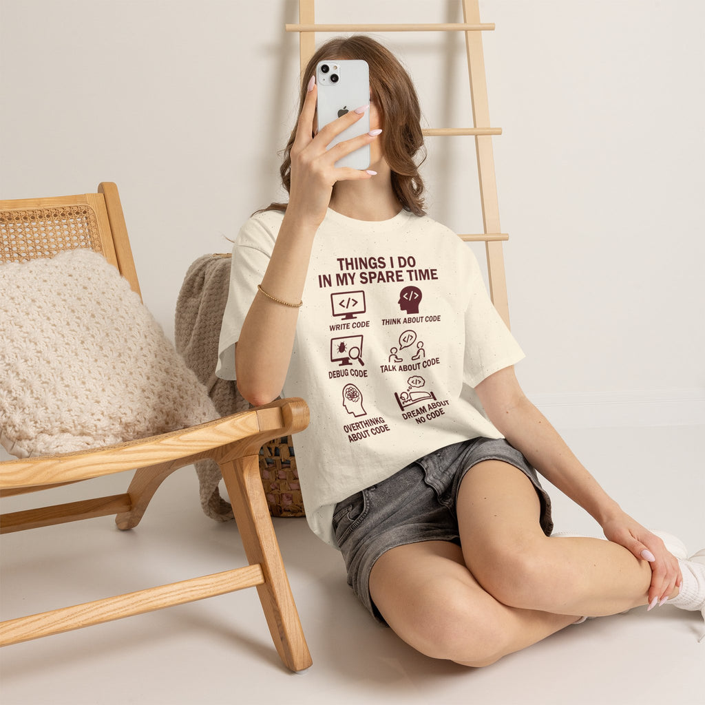 Things I Do in My Spare Time (Code) Unisex Heavy Cotton T-Shirt