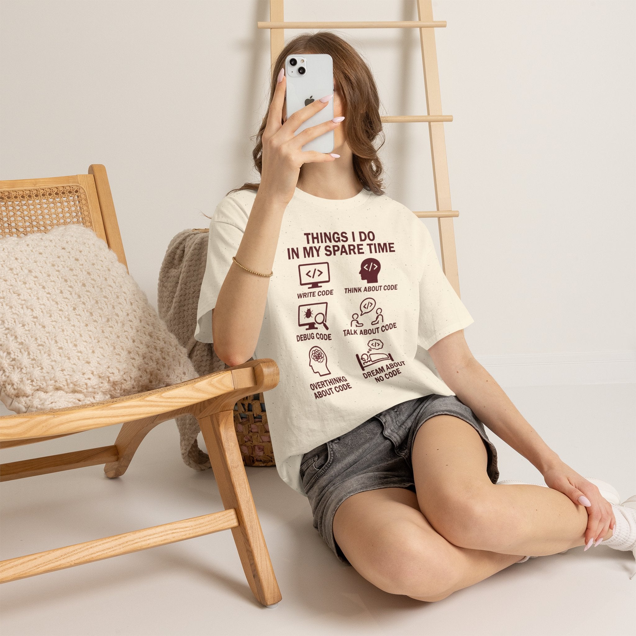 Things I Do in My Spare Time (Code) Unisex Heavy Cotton T-Shirt