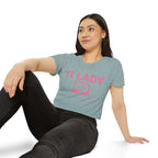 IT Lady with Laptop Crop Top T-Shirt