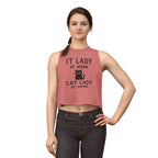 IT Lady at Work, Cat Lady at Home Crop Top