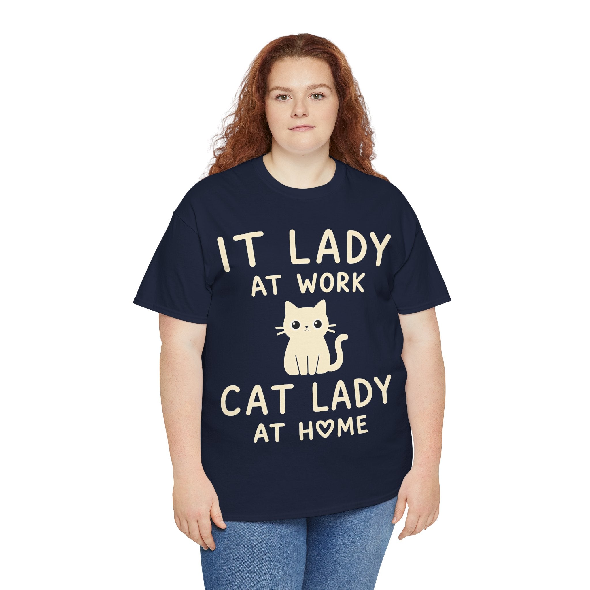 IT Lady at Work / Cat Lady at Home Softstyle T-Shirt