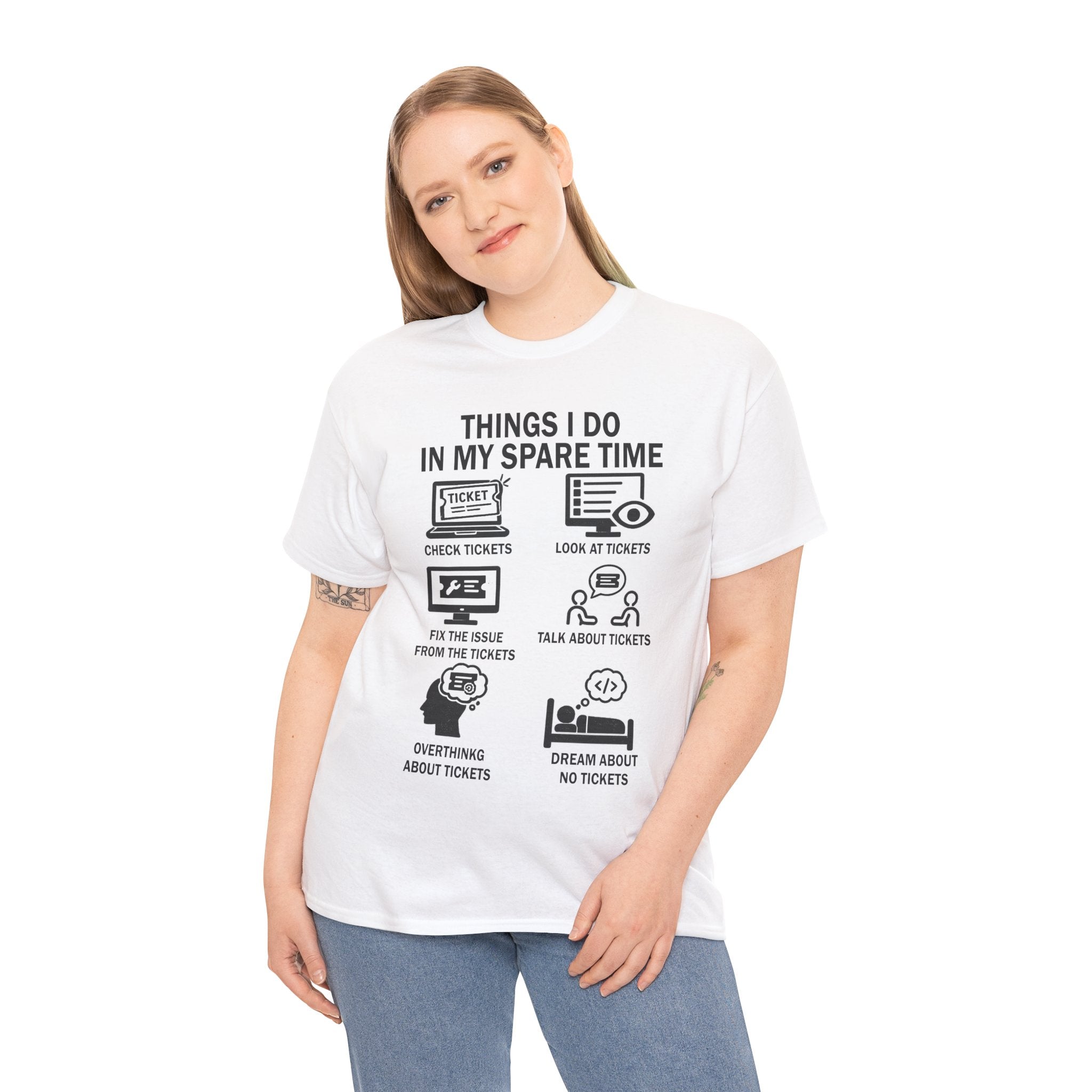 Things I Do In My Spare Time Ticket Obsessed Unisex Heavy Cotton T-Shirt