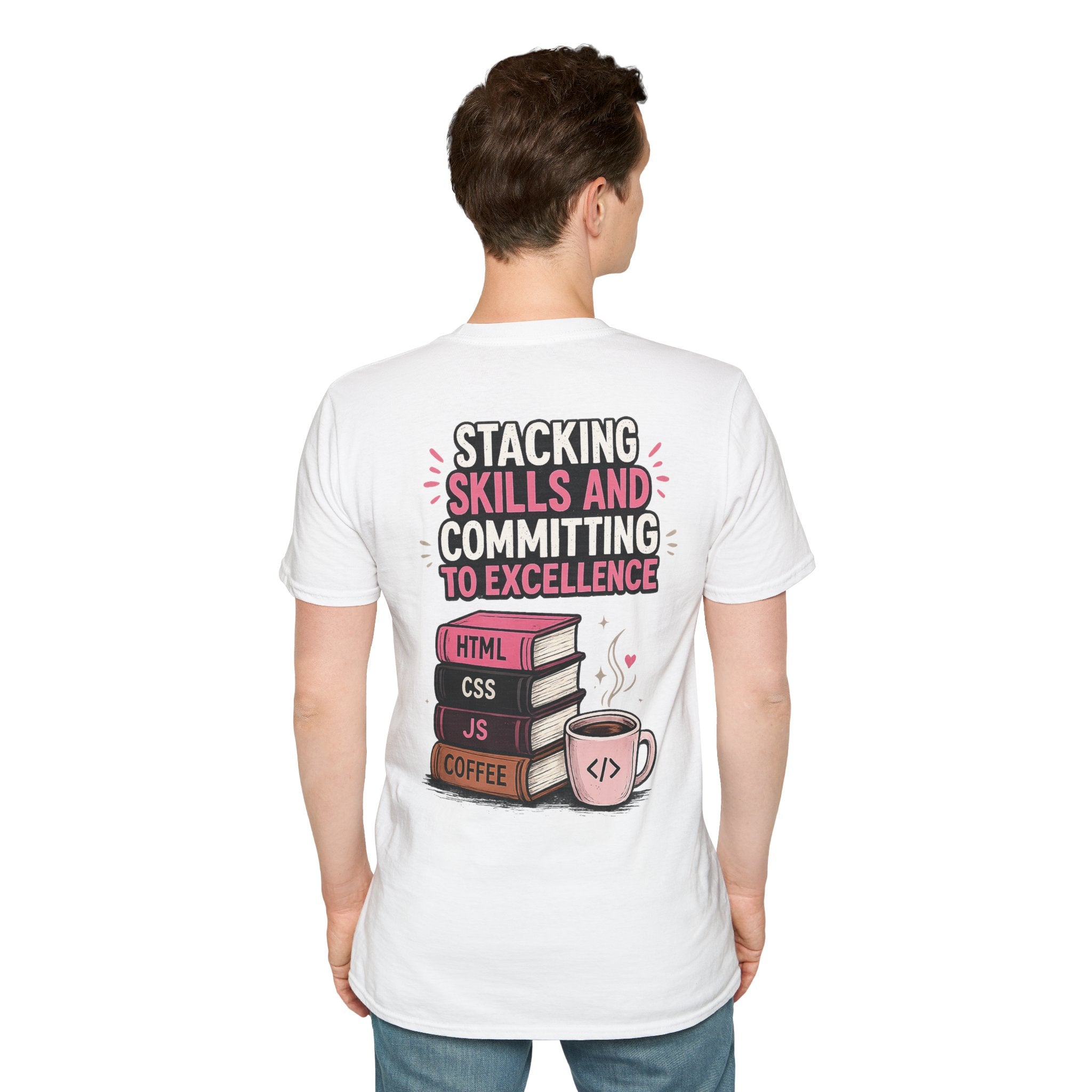 Stacking Stills and Committing to Excellence Unisex Softstyle T-Shirt