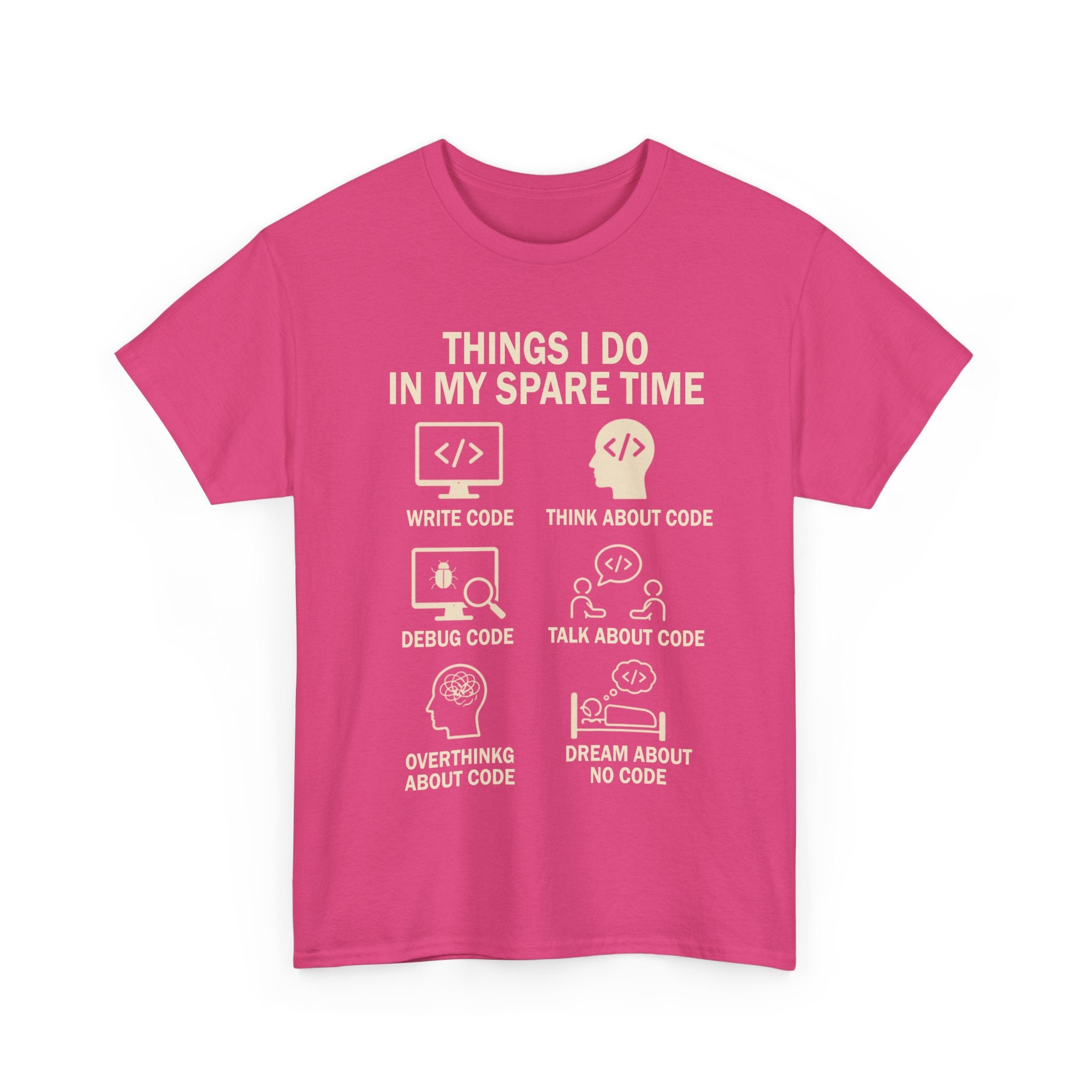Things I Do in My Spare Time (Code) Unisex Heavy Cotton T-Shirt