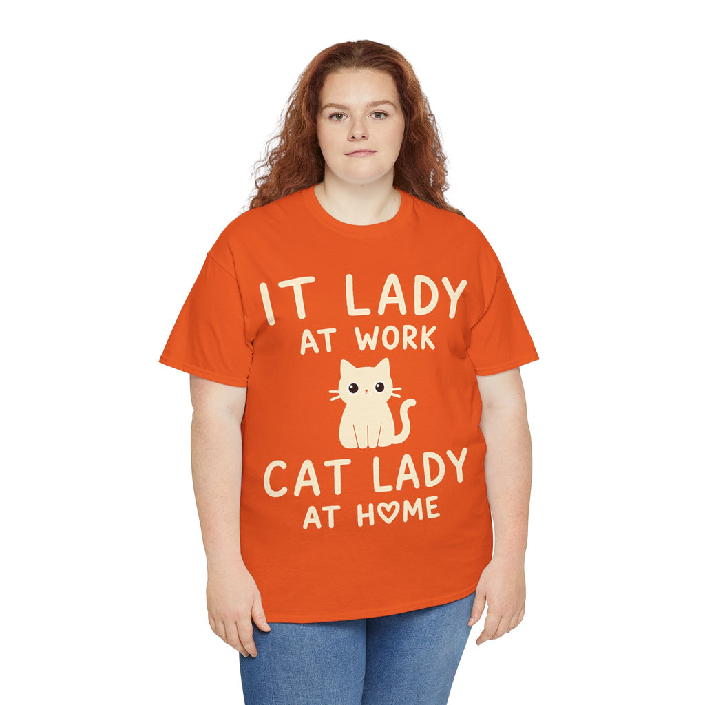 IT Lady at Work / Cat Lady at Home Softstyle T-Shirt