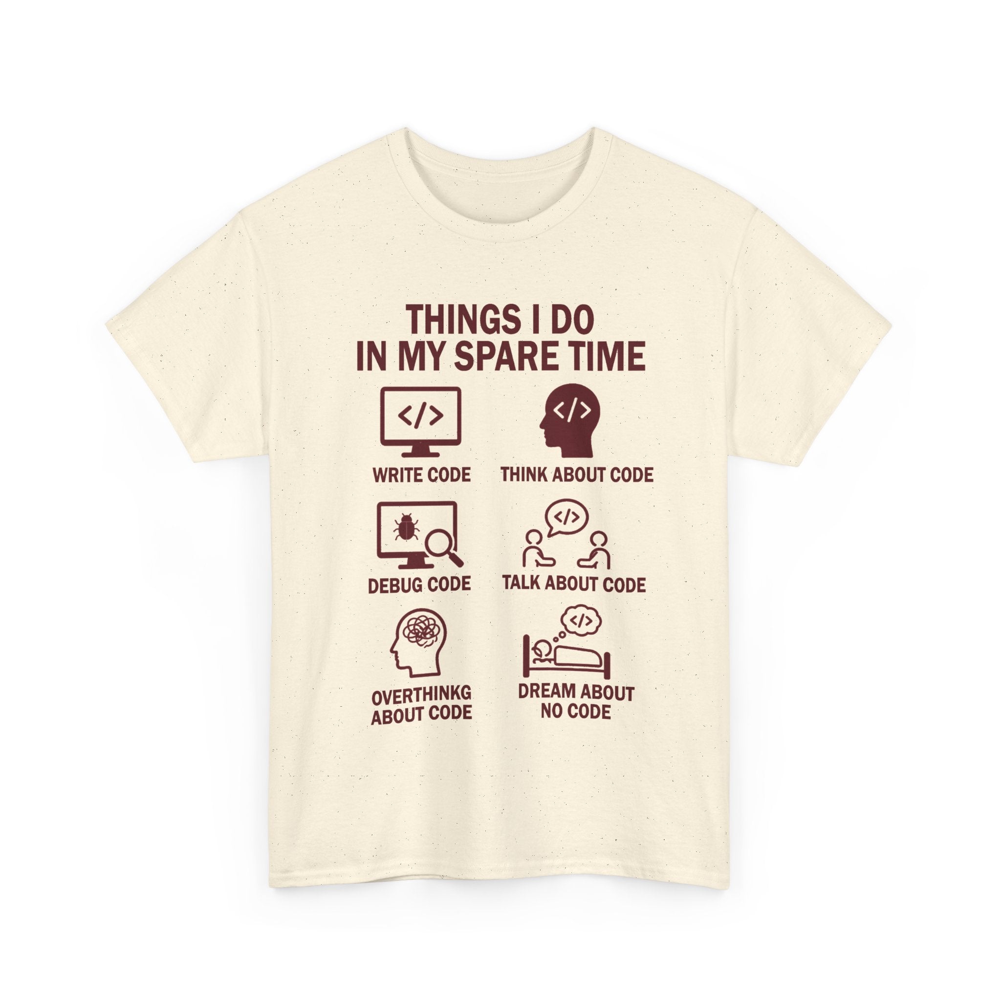Things I Do in My Spare Time (Code) Unisex Heavy Cotton T-Shirt
