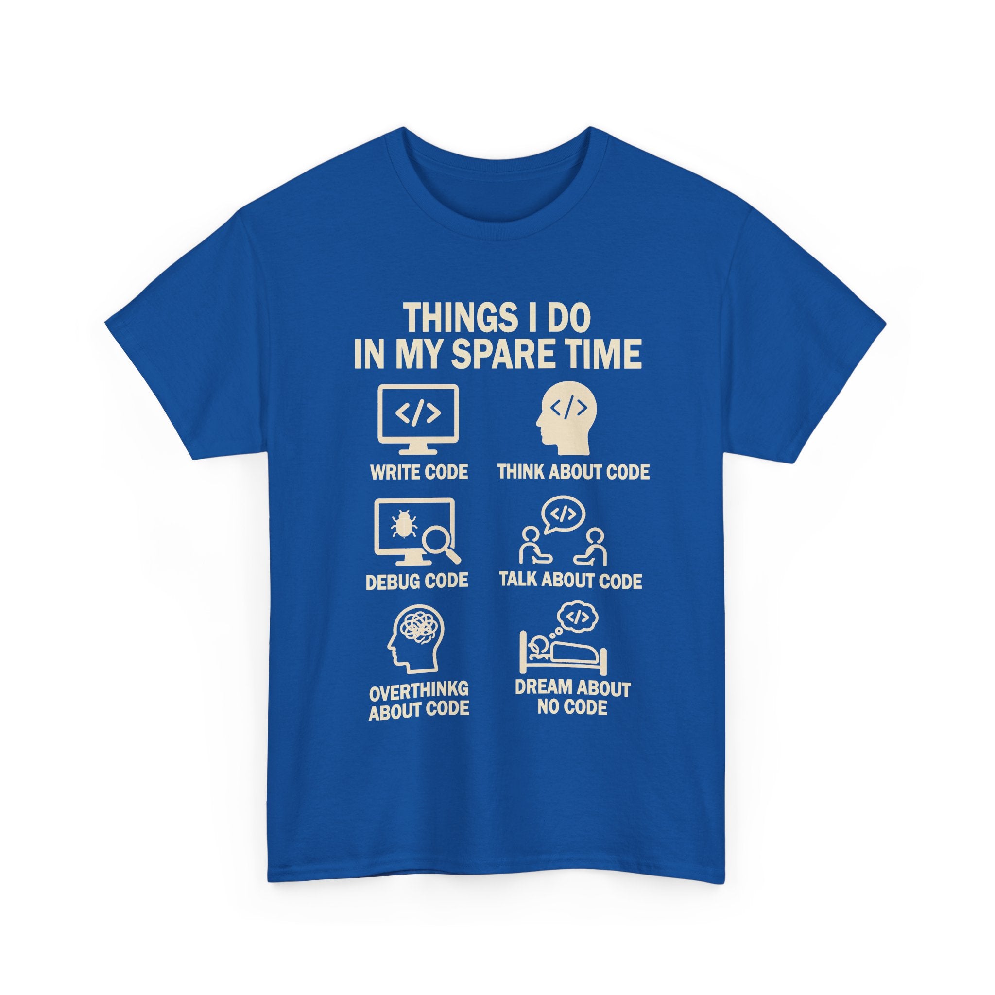 Things I Do in My Spare Time (Code) Unisex Heavy Cotton T-Shirt