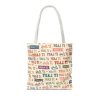 IT Lady Tote Bag - Retro Multicolor Typography All-Over Print