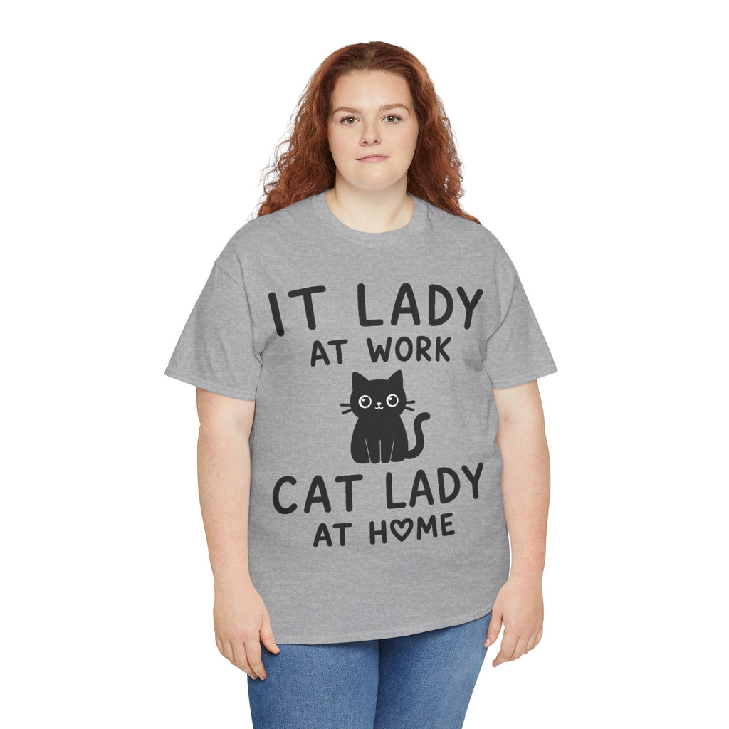 IT Lady at Work / Cat Lady at Home Softstyle T-Shirt