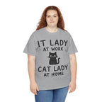 IT Lady at Work / Cat Lady at Home Softstyle T-Shirt