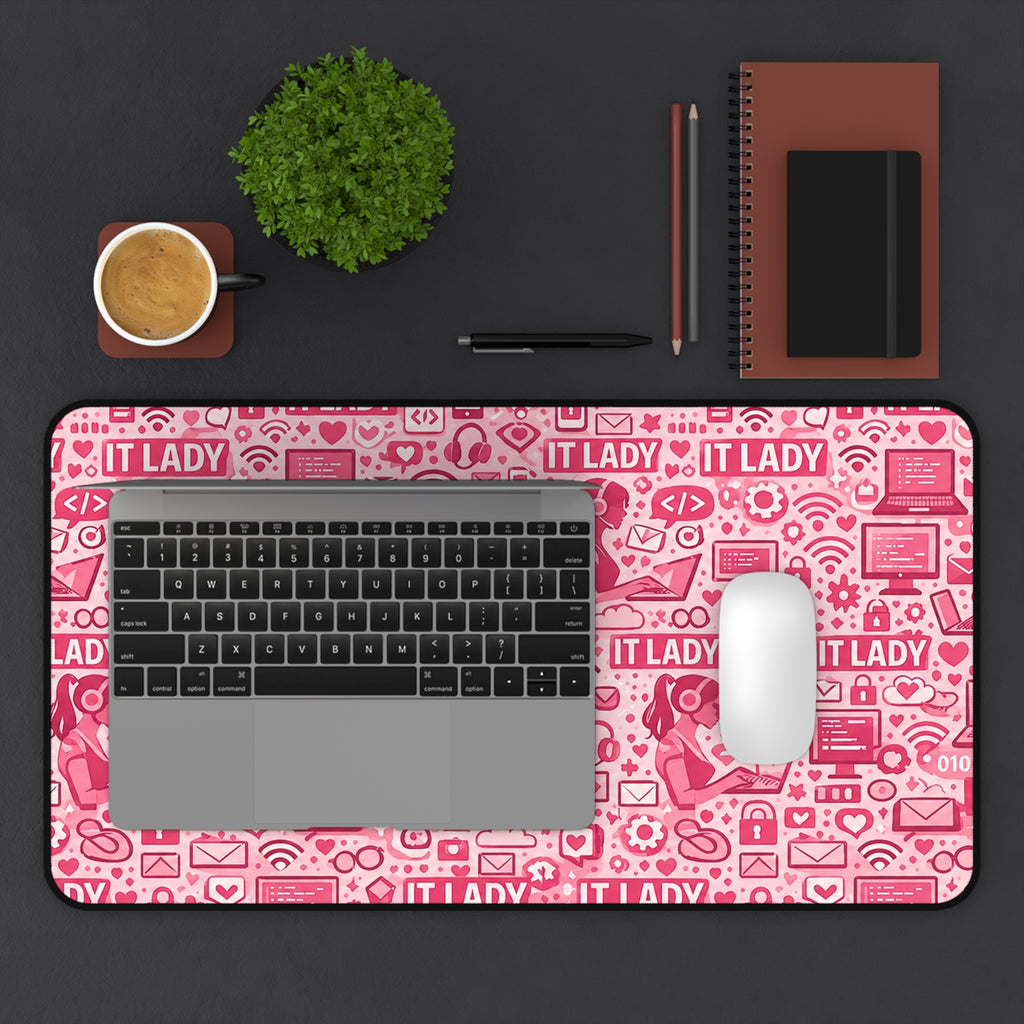 IT Lady Pink Pattern Desk Mat