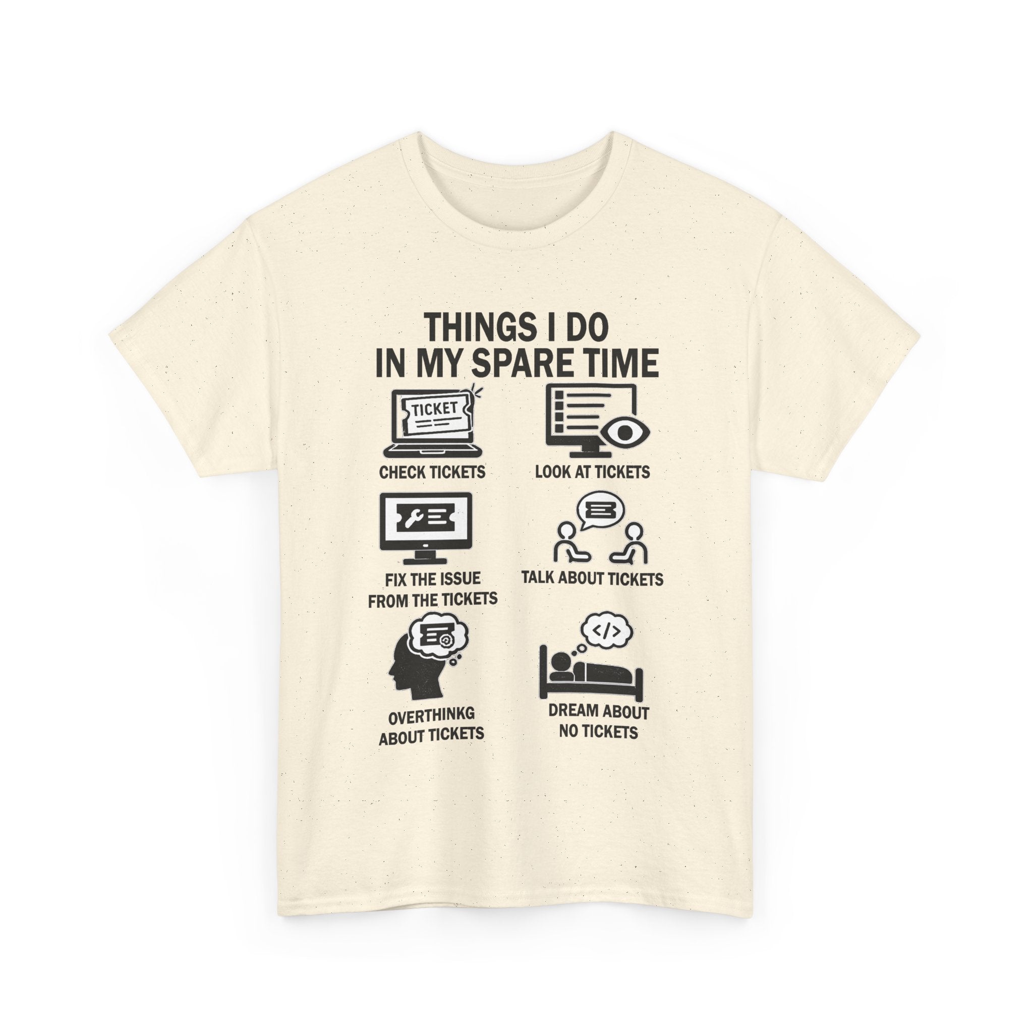 Things I Do In My Spare Time Ticket Obsessed Unisex Heavy Cotton T-Shirt