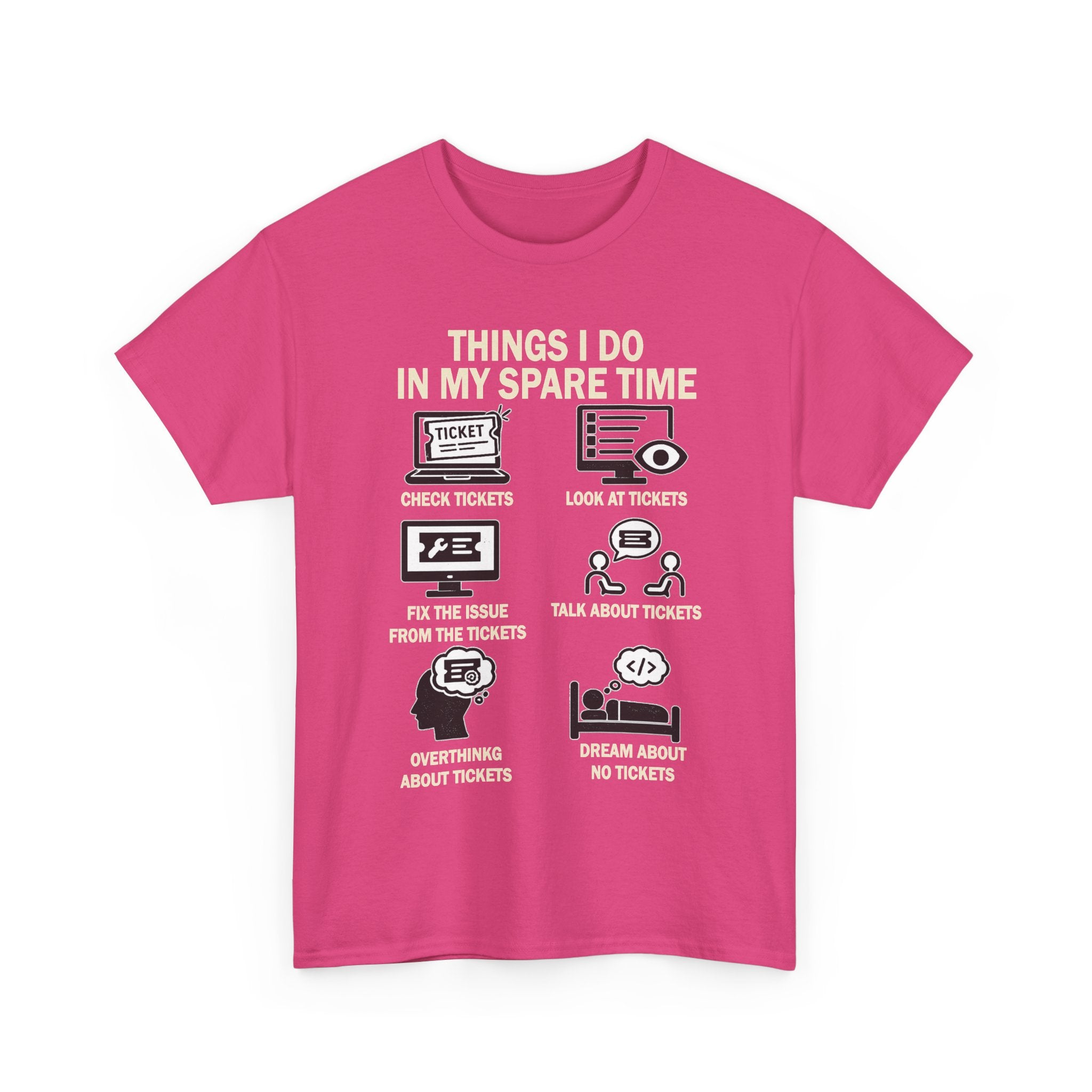 Things I Do In My Spare Time Ticket Obsessed Unisex Heavy Cotton T-Shirt
