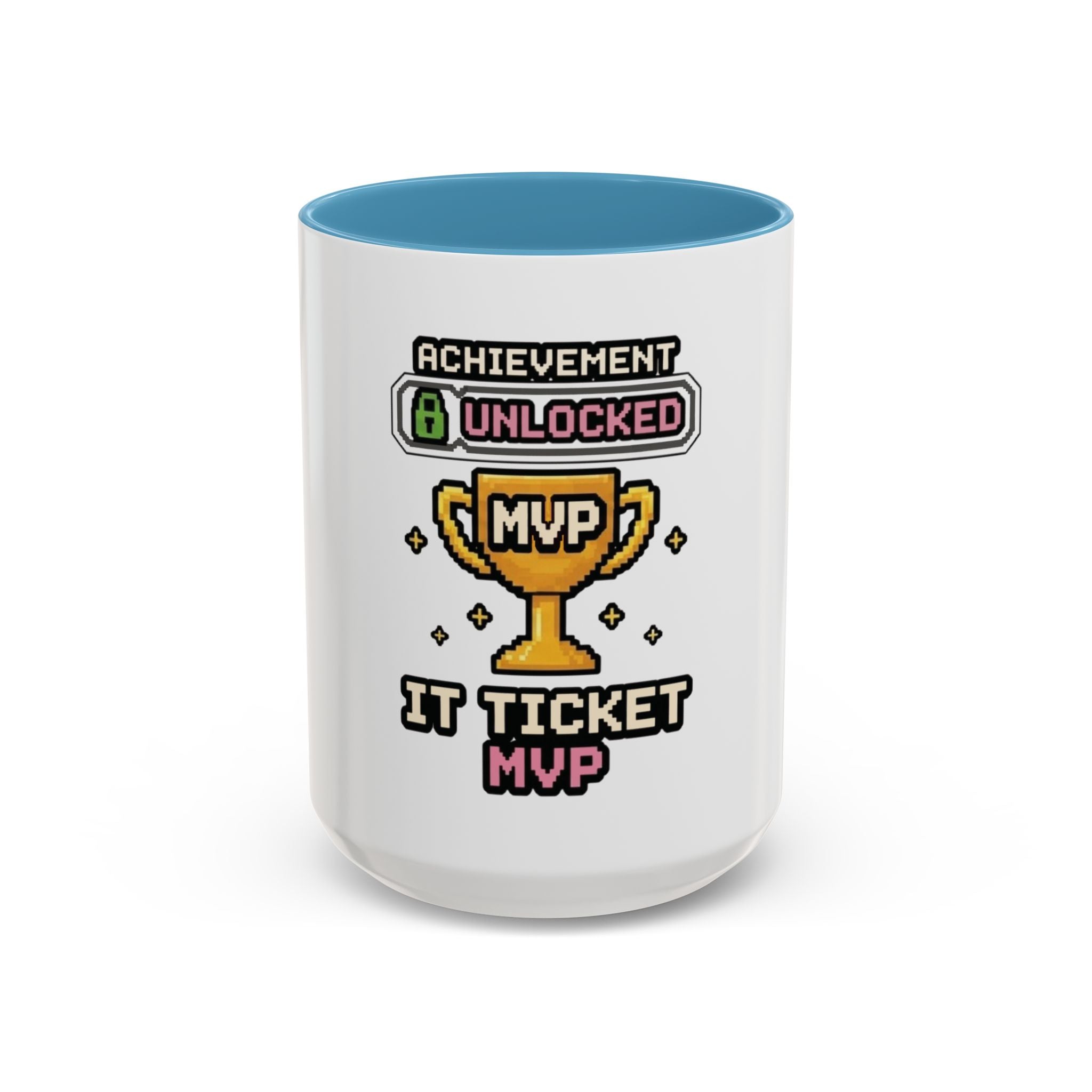 Achievement Unlocked IT Ticket MVP Coffee Mug - Gamer Tech Support Gift (11/15oz)