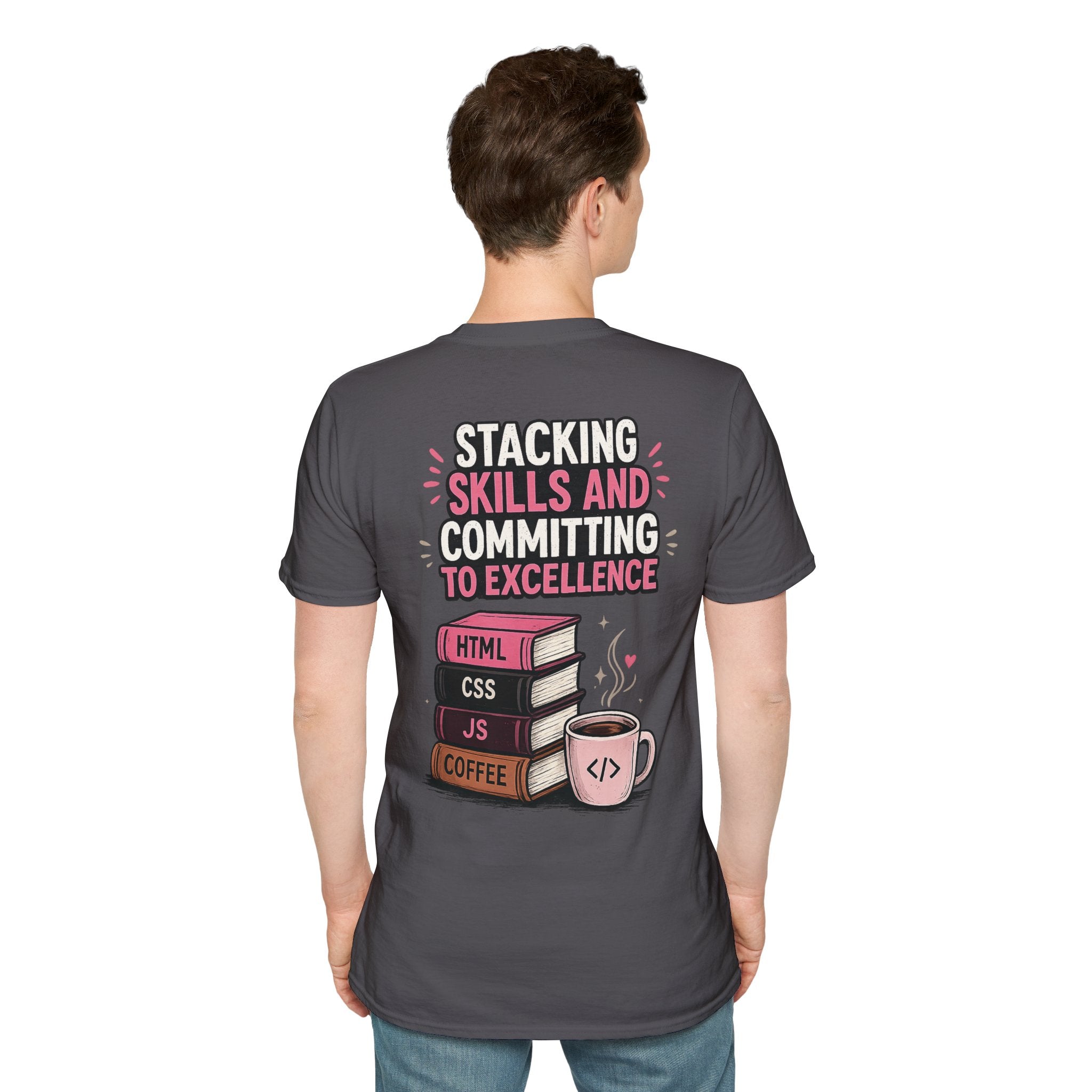 Stacking Stills and Committing to Excellence Unisex Softstyle T-Shirt