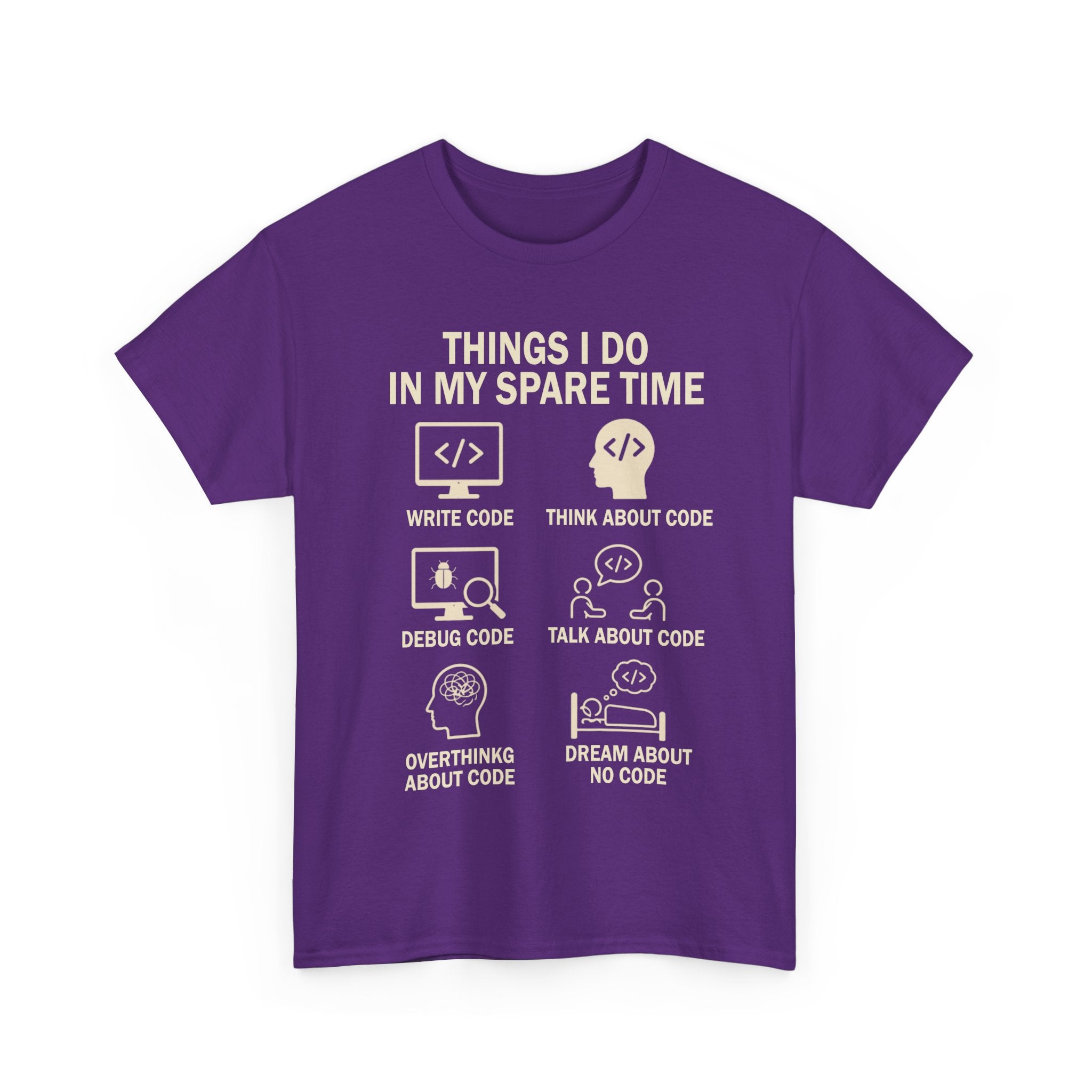 Things I Do in My Spare Time (Code) Unisex Heavy Cotton T-Shirt