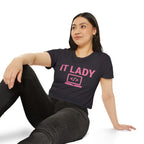 IT Lady with Laptop Crop Top T-Shirt