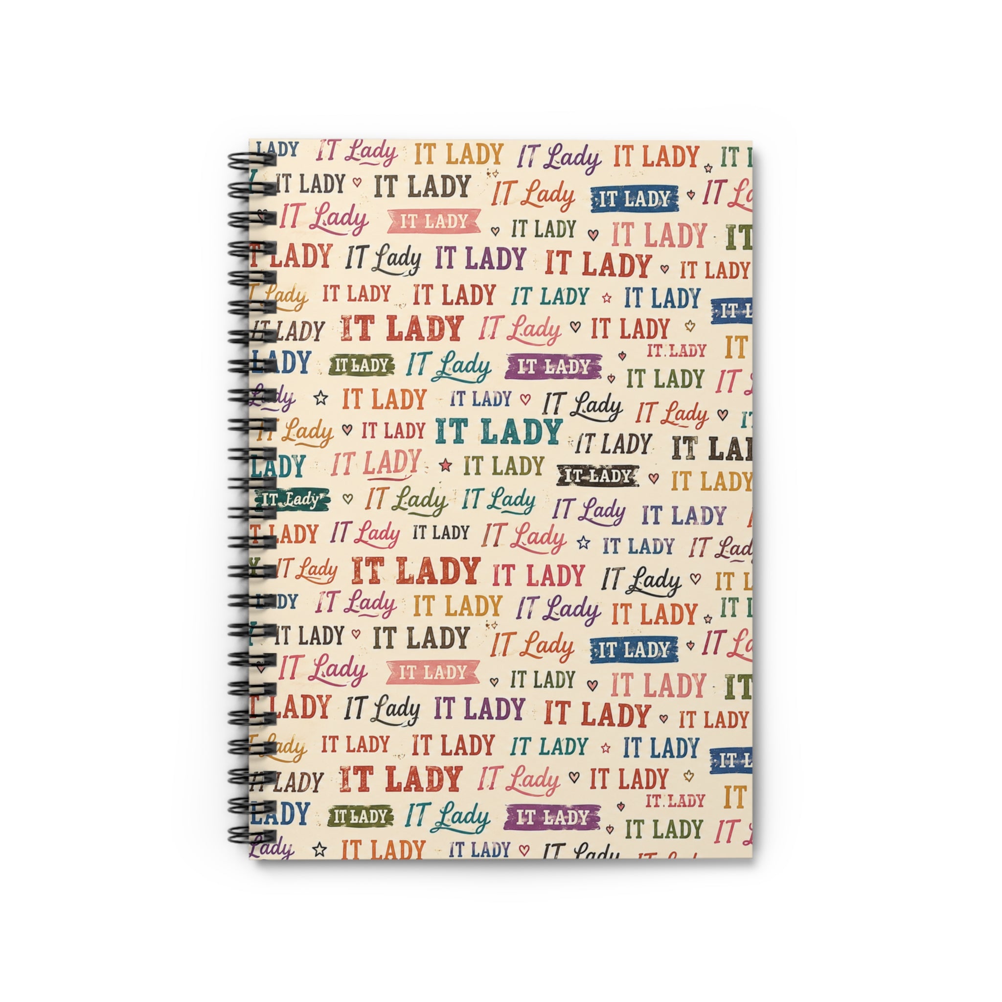 IT Lady Vintage Spiral Notebook