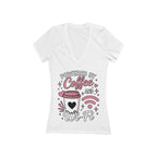 Powered by Coffee and Wi-fi V‑Neck Tee