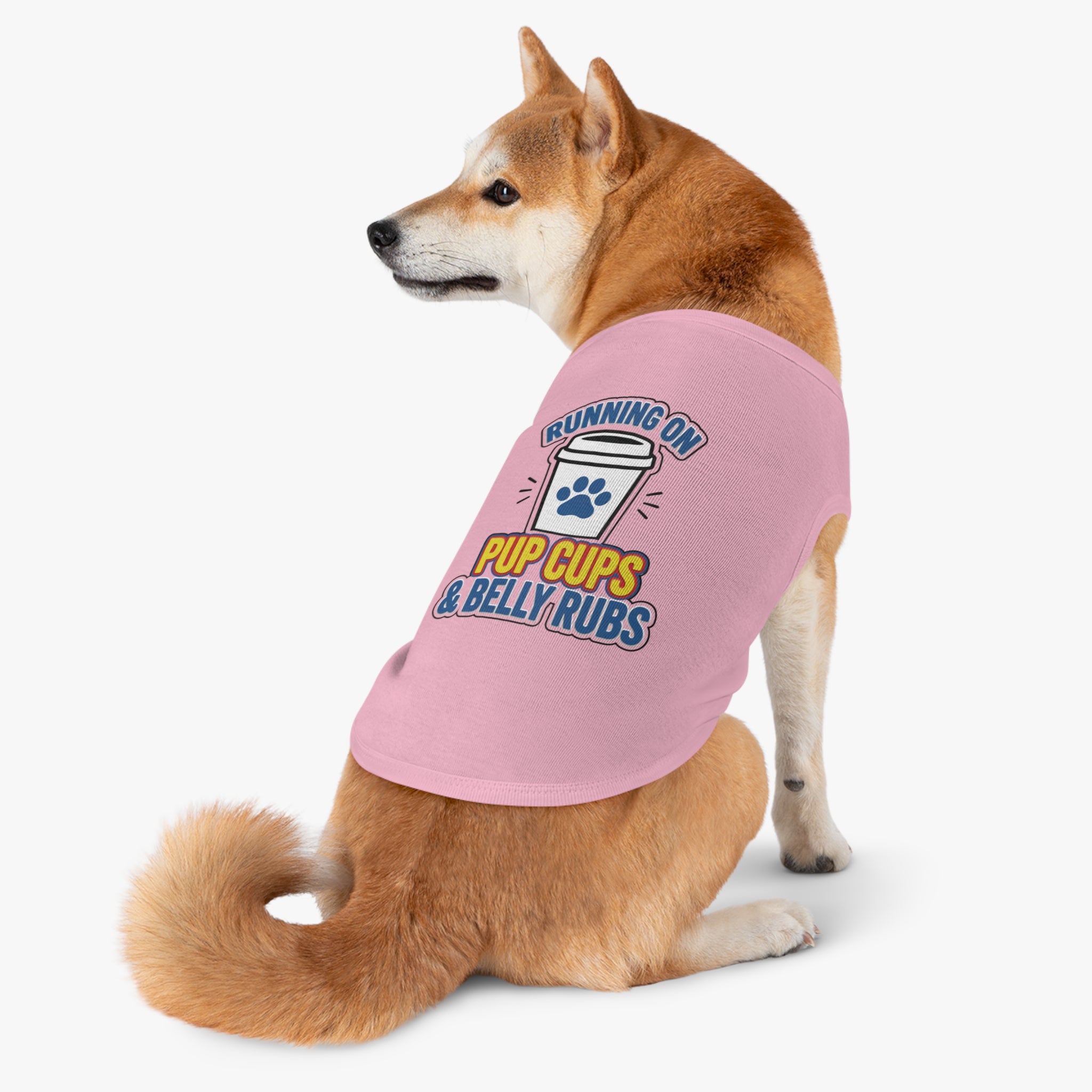 Running on Pup Cups & Belly Rubs Dog Tank Top