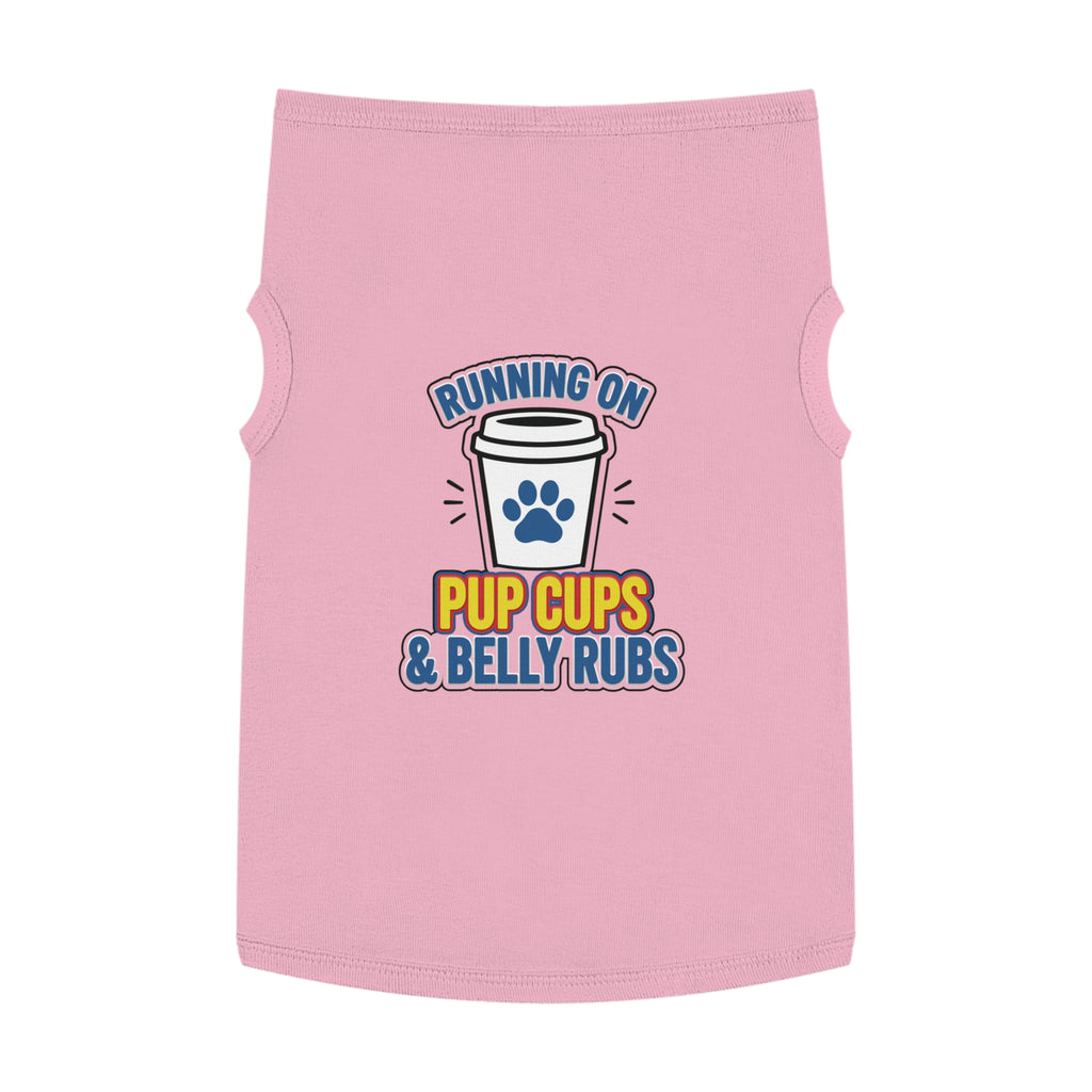 Running on Pup Cups & Belly Rubs Dog Tank Top