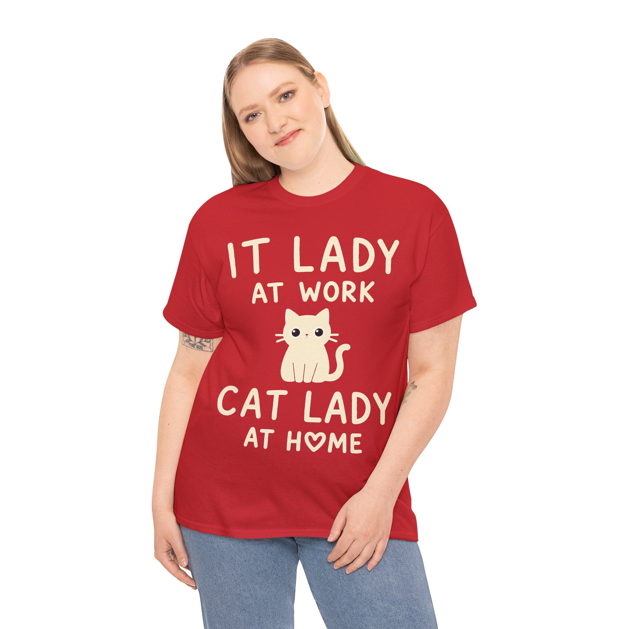 IT Lady at Work / Cat Lady at Home Softstyle T-Shirt