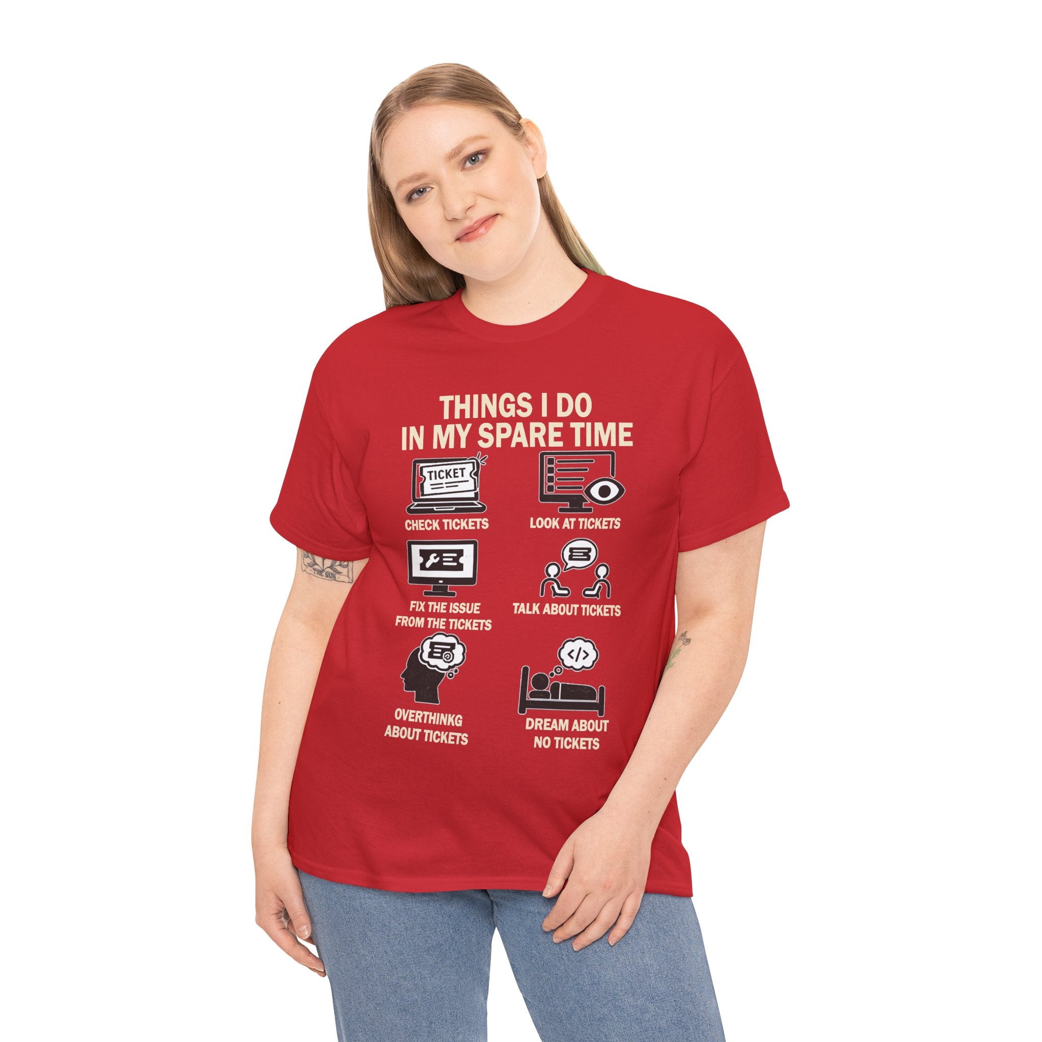 Things I Do In My Spare Time Ticket Obsessed Unisex Heavy Cotton T-Shirt