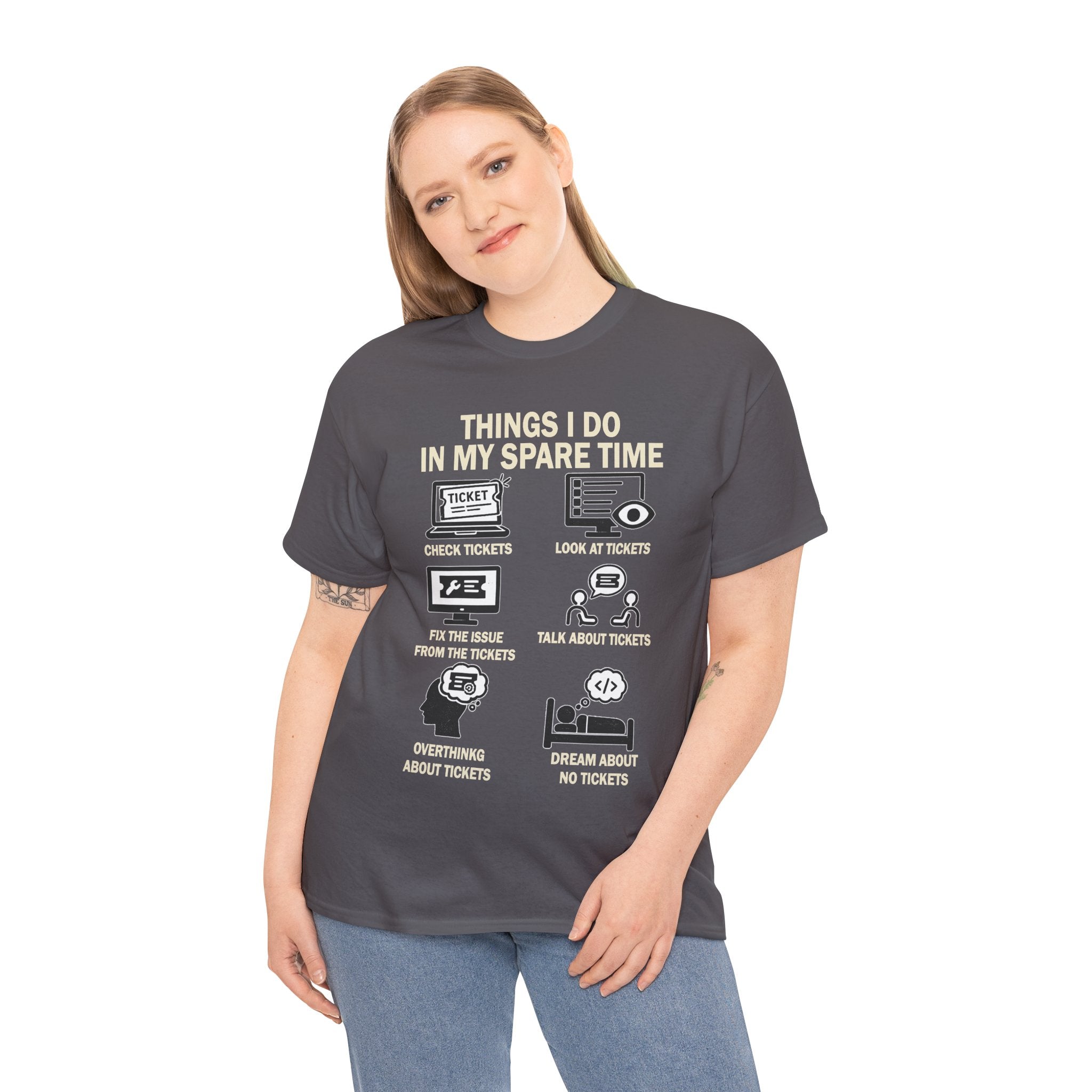 Things I Do In My Spare Time Ticket Obsessed Unisex Heavy Cotton T-Shirt