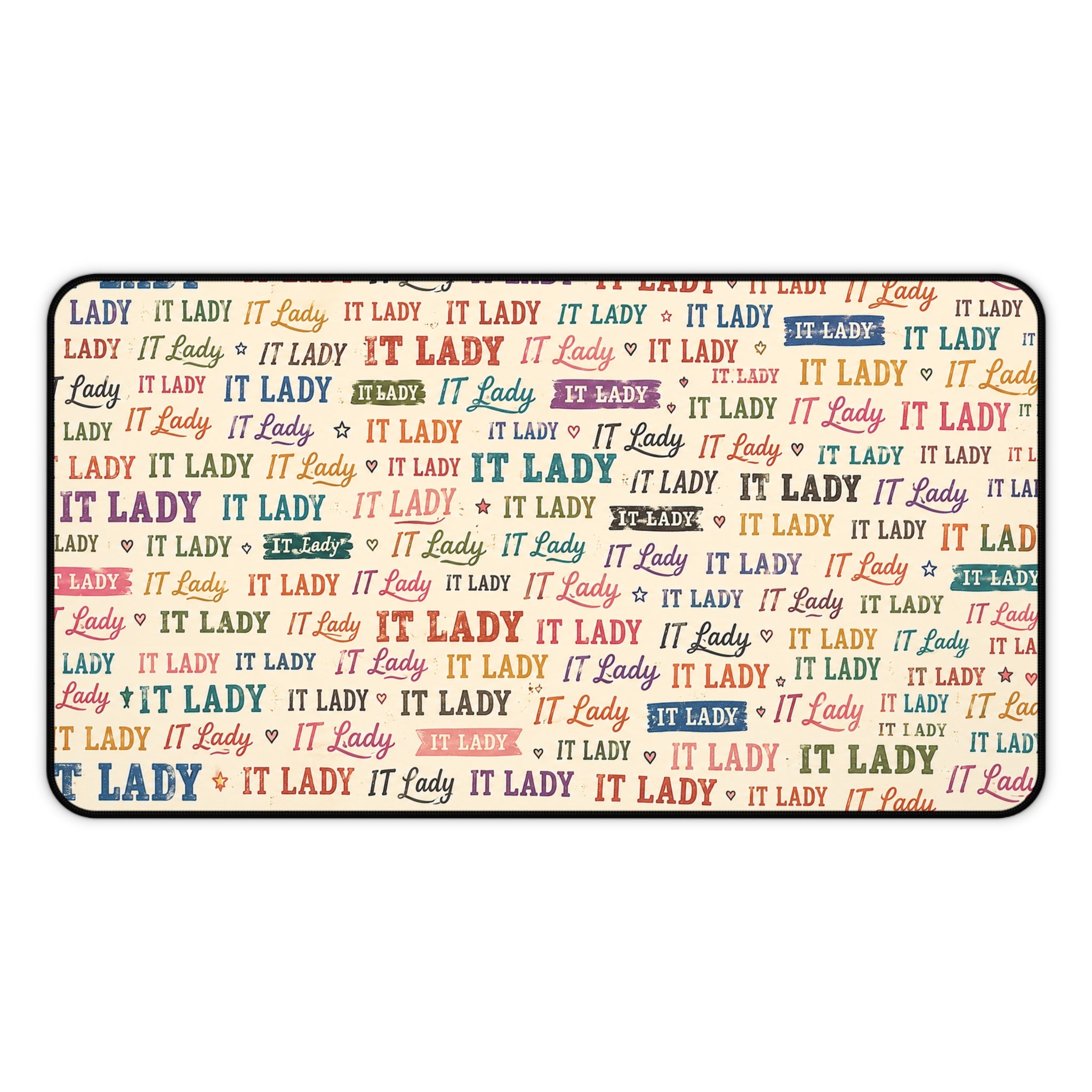 IT Lady Pattern Desk Mat- Colorful Mouse Pad