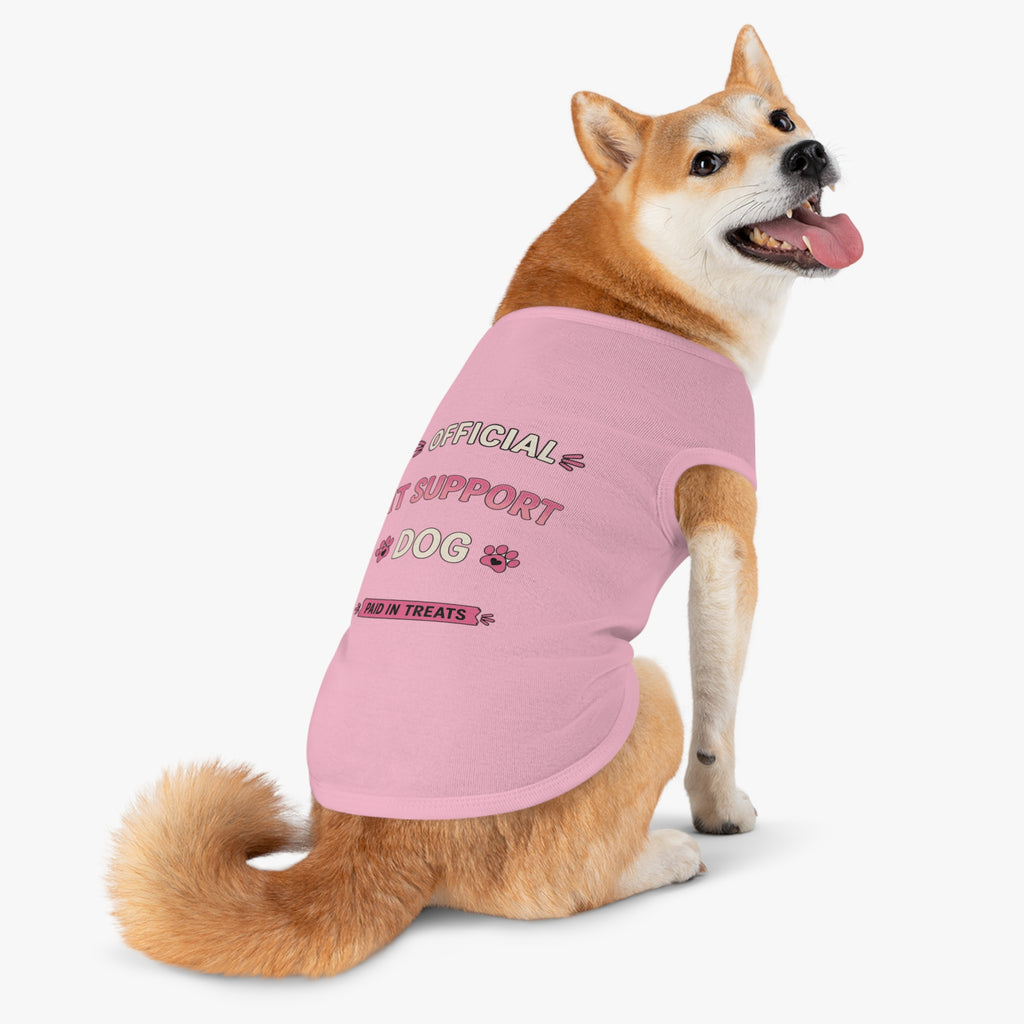 Official IT Support Dog: Paid in Treats Pet Tank Top - Cute Techie Dog Tee