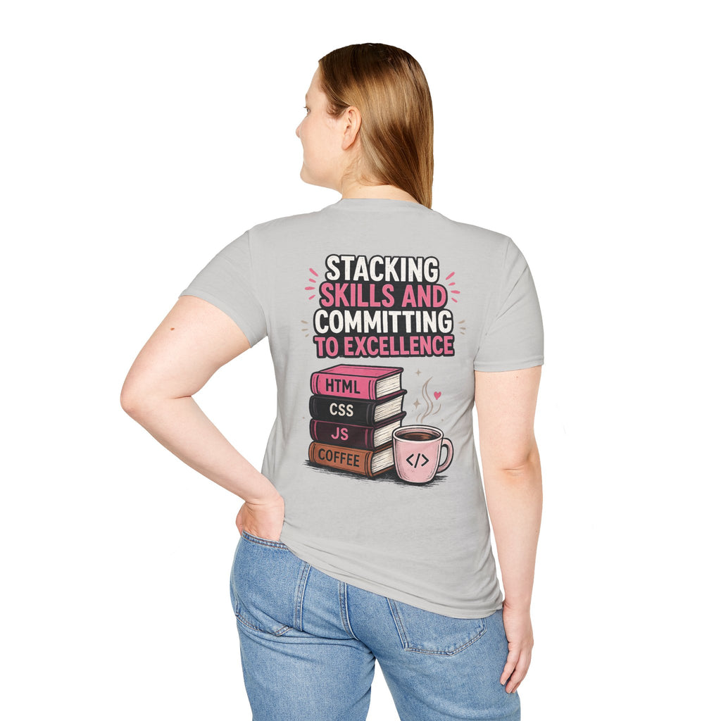 Stacking Stills and Committing to Excellence Unisex Softstyle T-Shirt