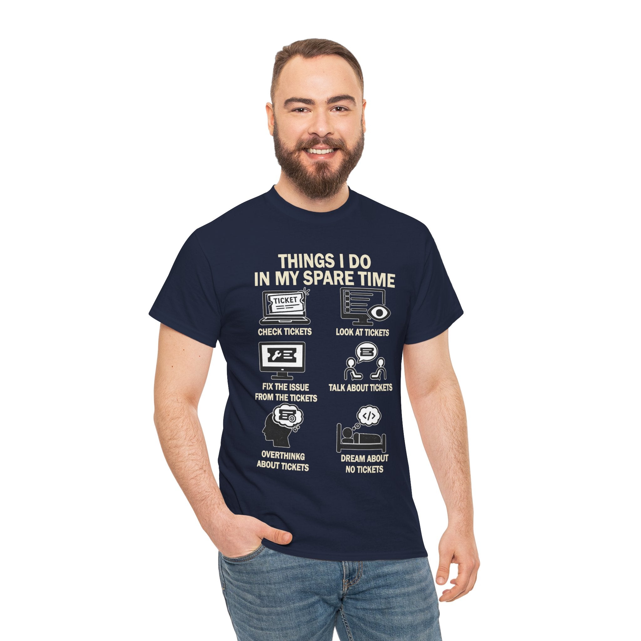 Things I Do In My Spare Time Ticket Obsessed Unisex Heavy Cotton T-Shirt