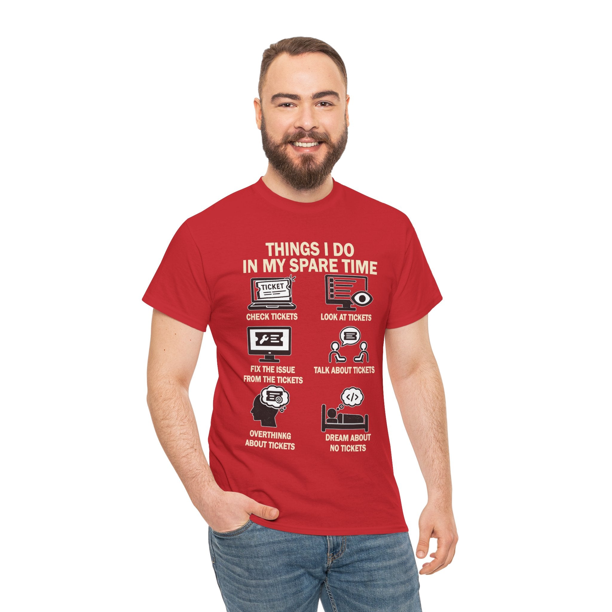 Things I Do In My Spare Time Ticket Obsessed Unisex Heavy Cotton T-Shirt