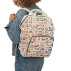 IT LADY Floral Pattern Multifunction Travel Backpack