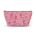 IT Lady Pink Tech Accessory Pouch - T‑Bottom Makeup & Gadget Organizer