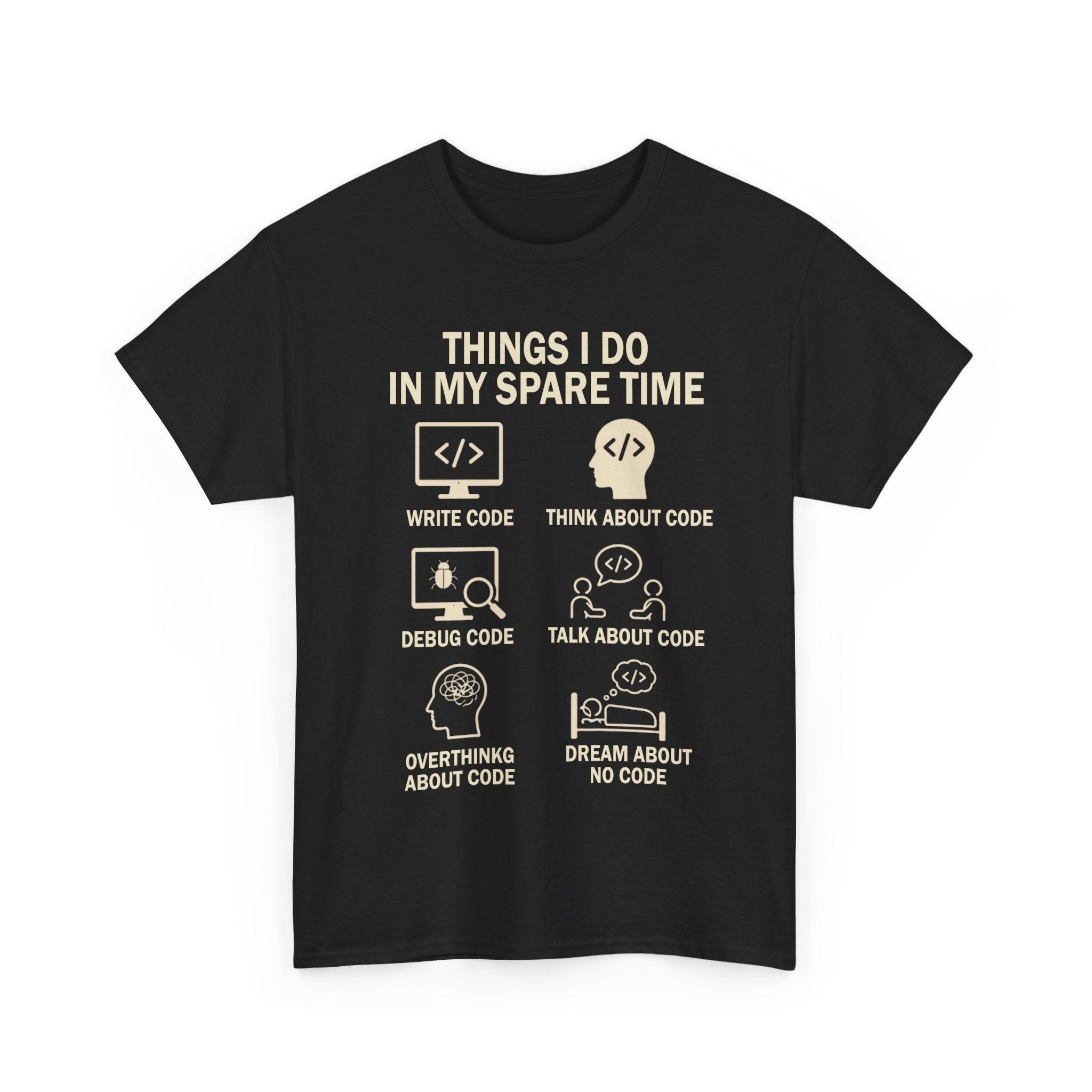 Things I Do in My Spare Time (Code) Unisex Heavy Cotton T-Shirt