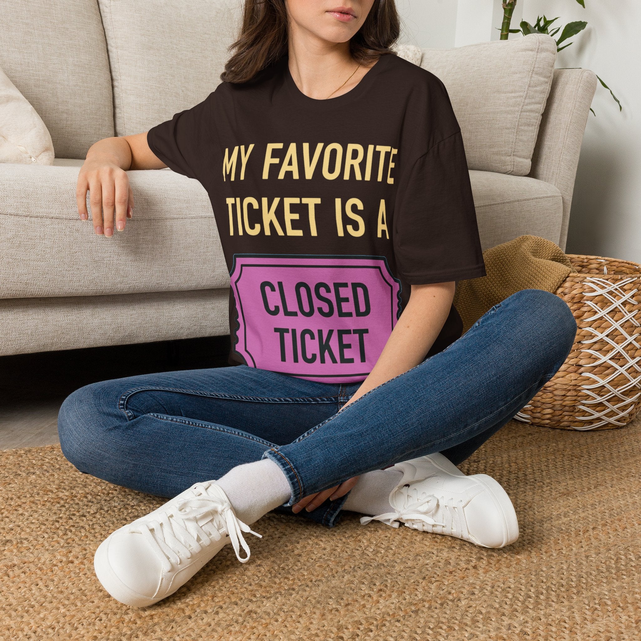 My Favorite Ticket Is A Closed Ticket Sofestyle T-Shirt Tech Support Humor Tee