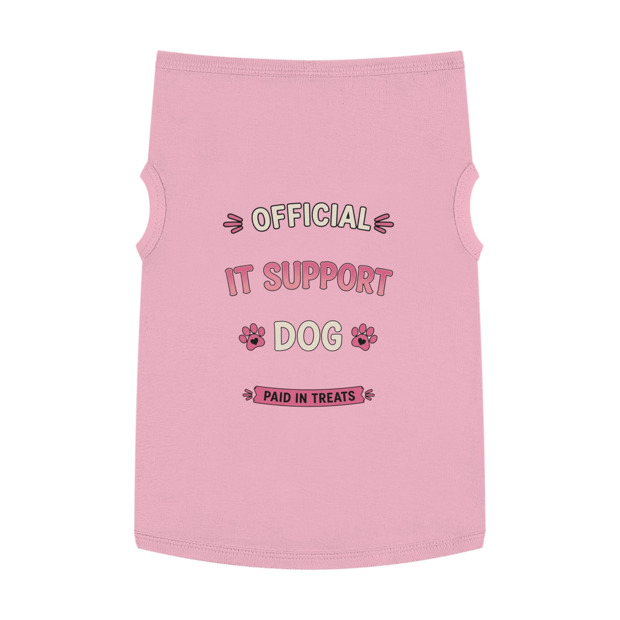 Official IT Support Dog: Paid in Treats Pet Tank Top - Cute Techie Dog Tee