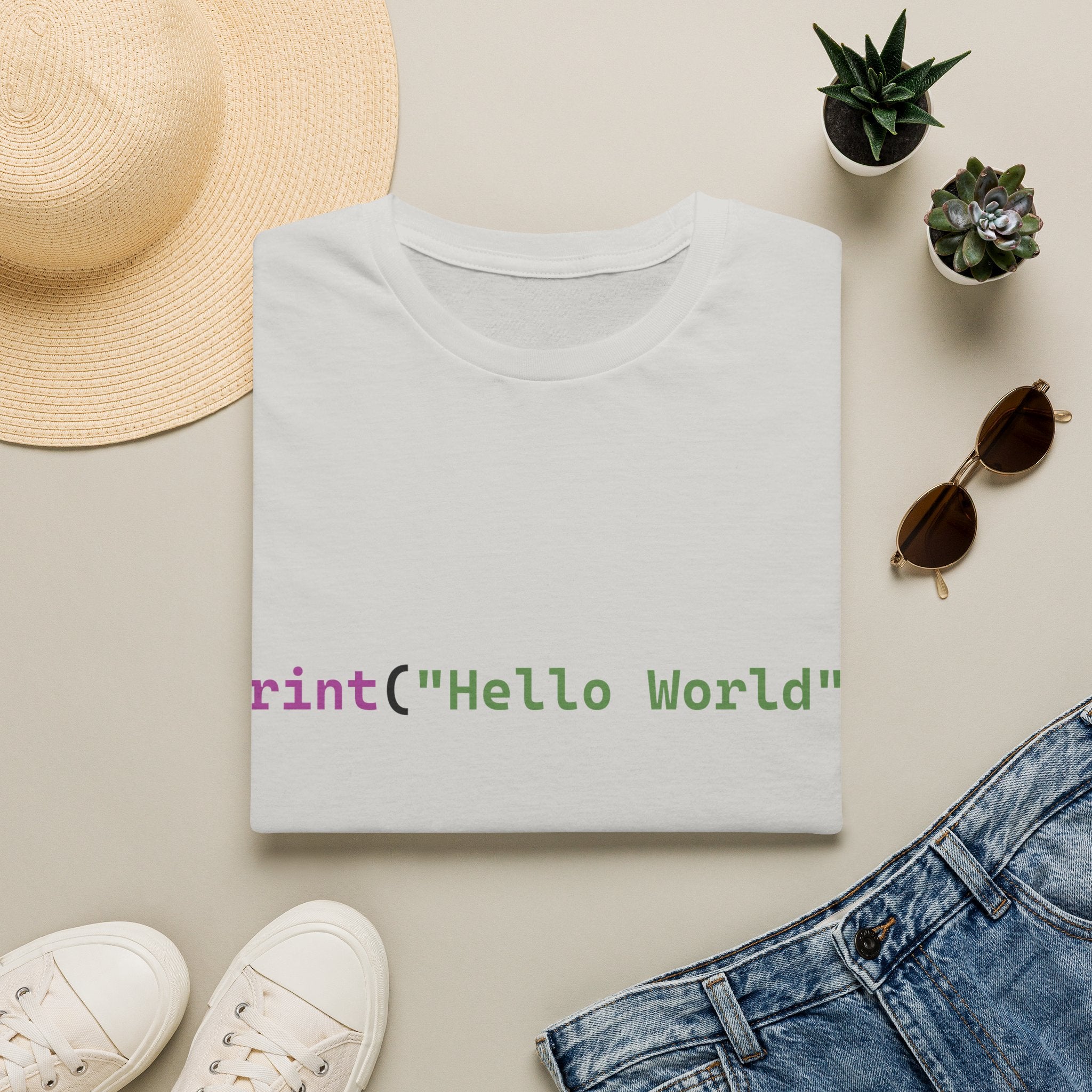 Front: print("Hello World") Back: Hello World Programmer Unisex Softstyle T-Shirt