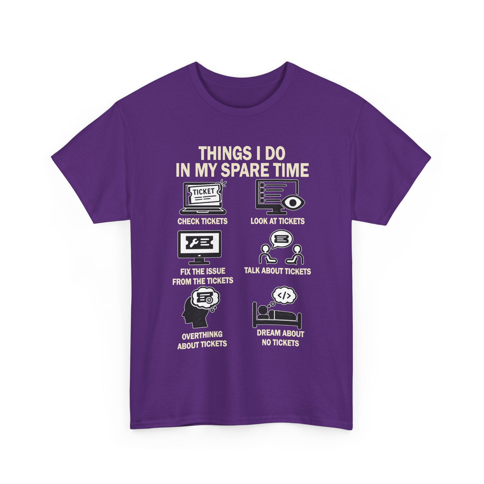 Things I Do In My Spare Time Ticket Obsessed Unisex Heavy Cotton T-Shirt