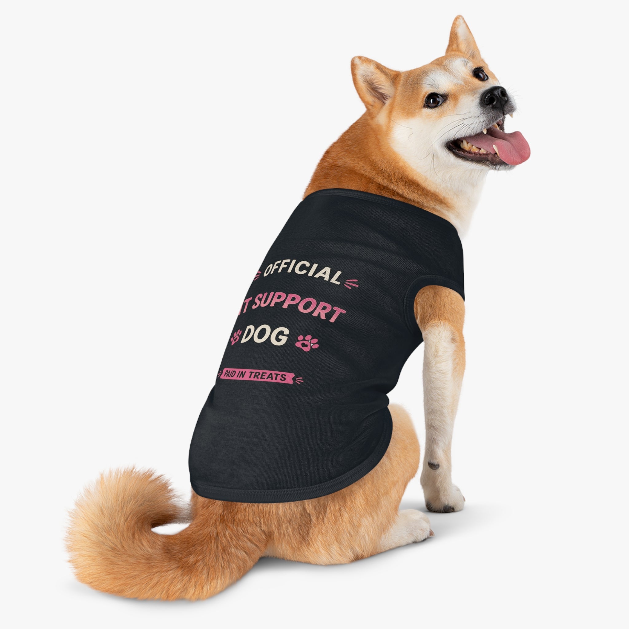 Official IT Support Dog: Paid in Treats Pet Tank Top - Cute Techie Dog Tee