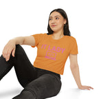 IT Lady with Laptop Crop Top T-Shirt